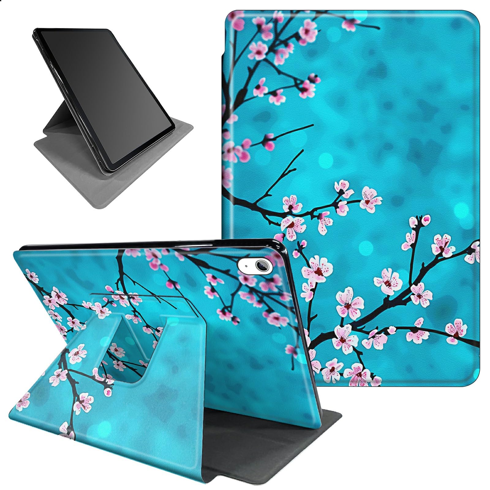 BFSEROBJ for iPad Air 13 inch Case (M2) 360 Rotating Degree Stand Smart Cover with Auto Wake/Sleep Case for iPad Air 13 inch 2024 Release - Blue Pink