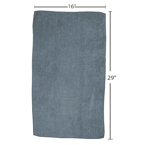 Miniatura 5 de Fromm Softees Toallas de microfibra para peluquerías, peluqueros, spa, gimnasio en azul granito, 16 x 29 pulgadas, 10 toallas perfectas para el