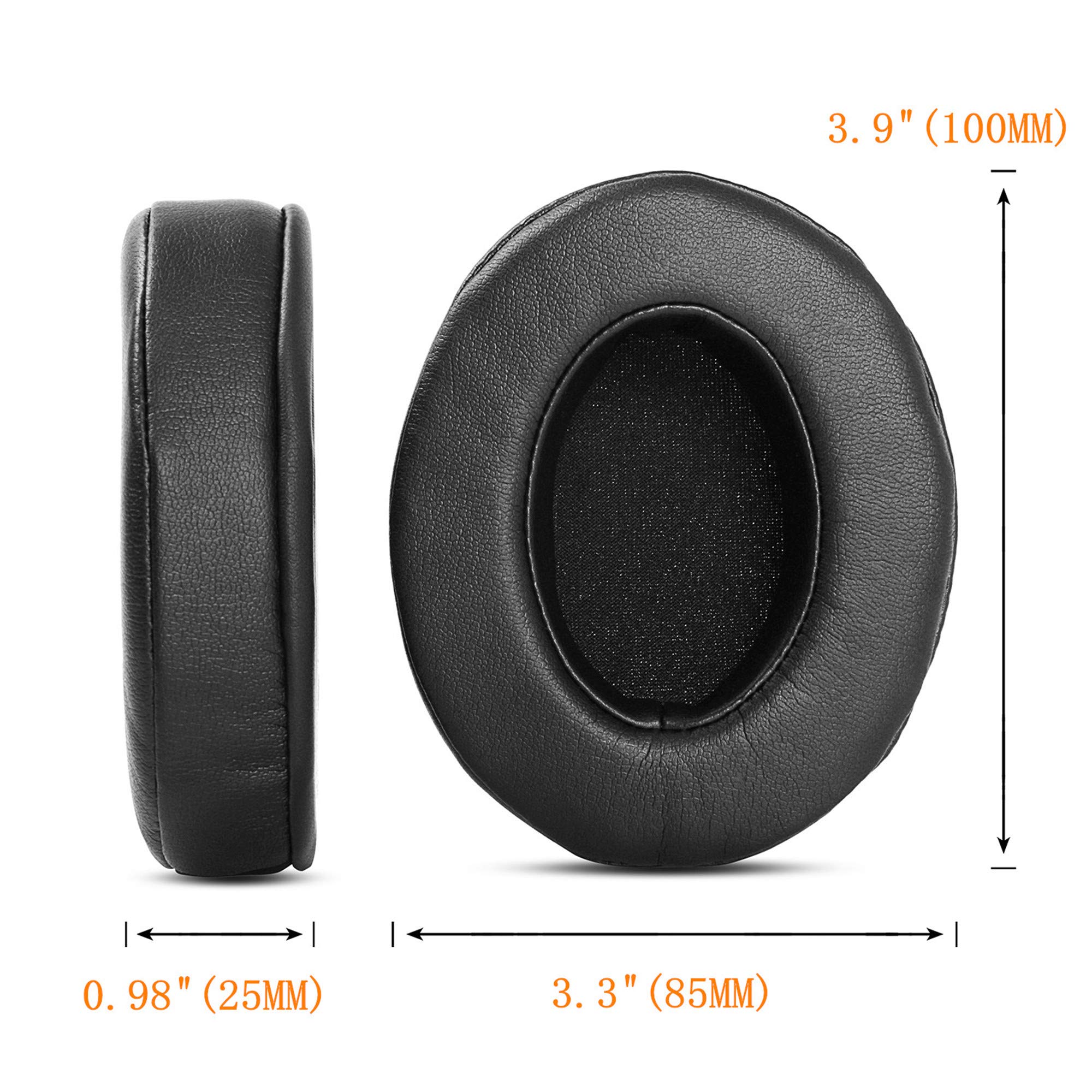 Coussinets De Rechange Pour Casque – Mousse Mémoire De Forme Et Cuir Protéiné – Taille Universelle 105x85 Mm | Confort Audio Amélioré - 6