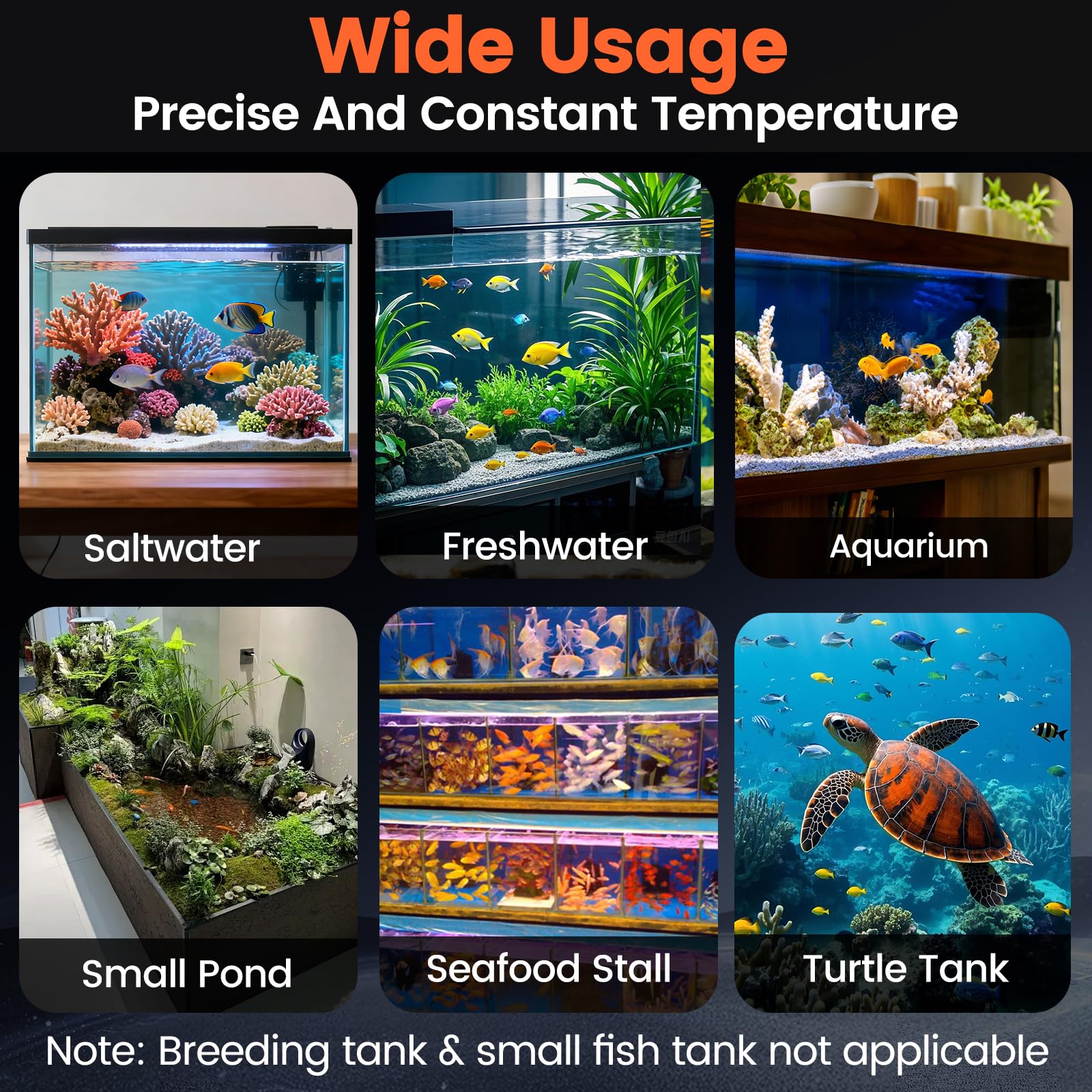 hygger Chauffage d'aquarium 300W-1000W, Chauffage Aquarium,2 Modes de Travail avec numérique Externe LED contrôleur, température réglable 15-34 ℃ pour 150-908L (800W (302-757L))