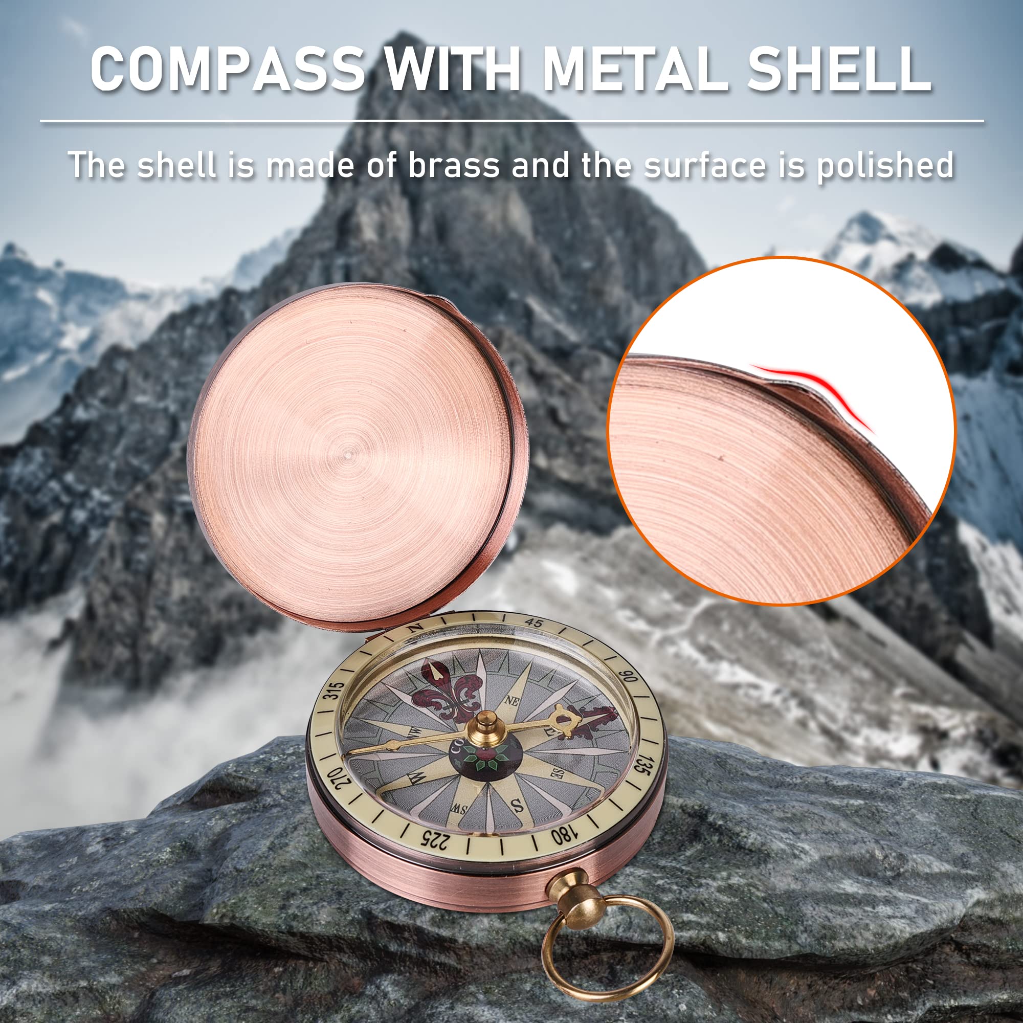 Bussola Da Esterni Mitening - Portatile E Impermeabile Per Escursionismo - Foto 7