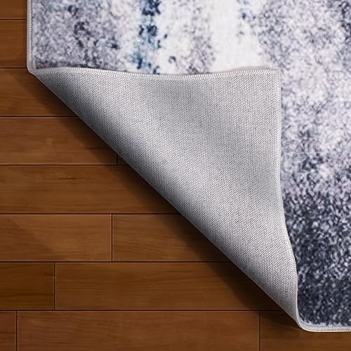 Miniatura 5 de Alfombra grande estampada resistente a las manchas lavable de 6 x 9 pies, de lana sintética, suave, no desprende pelo, para comedor, lavandería,