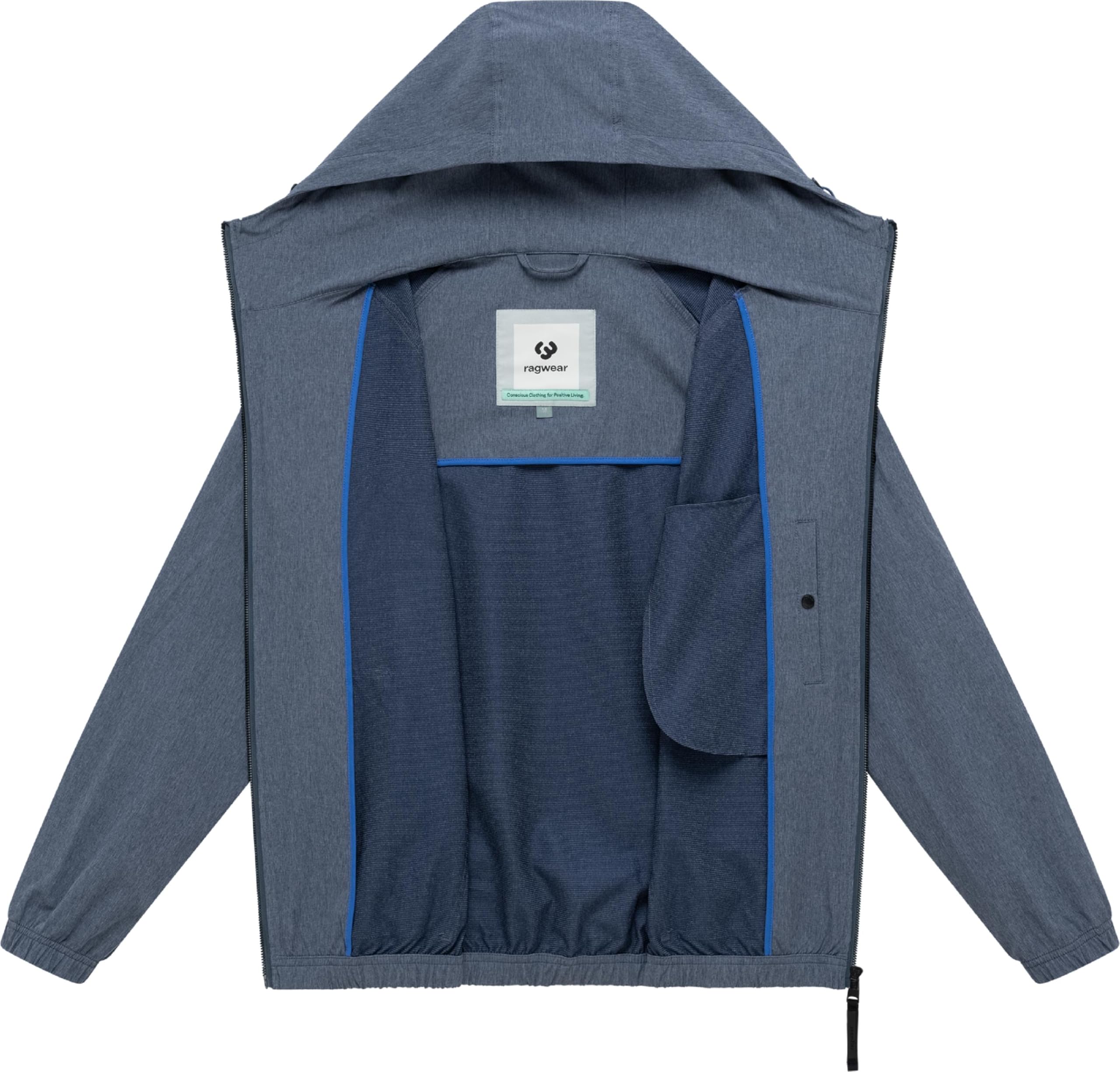 Ragwear Męska lekka kurtka przejściowa krótka kurtka z regulowanym kapturem Roog A Navy rozm. M