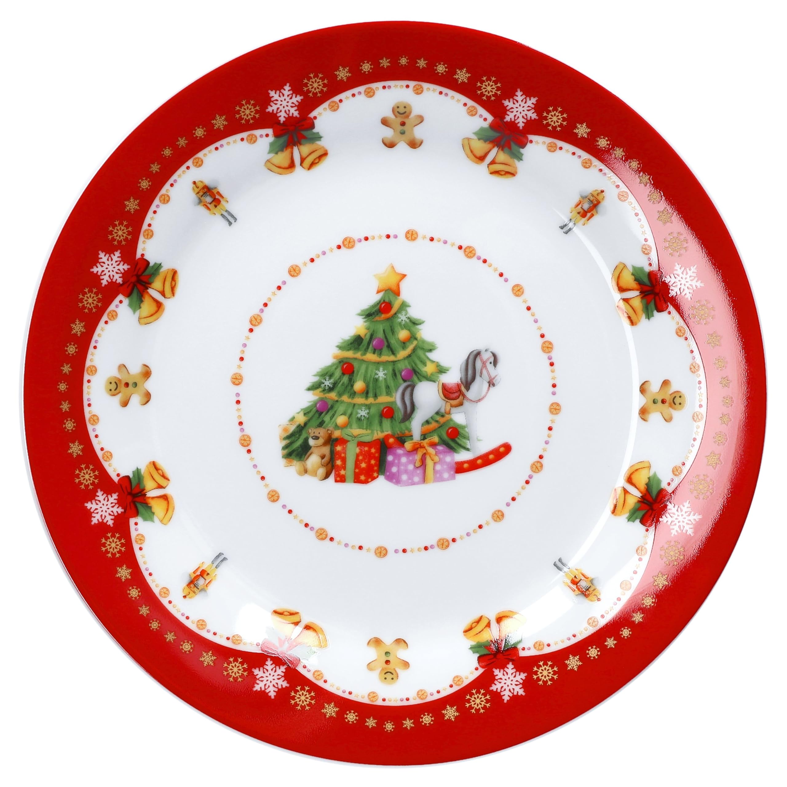 Van Well Kaffeeservice Weihnachtszauber 18-tlg. für 6 Personen – festliches Porzellan-Kaffeeset mit Weihnachtsdekor spülmaschinen- & mikrowellengeeignet