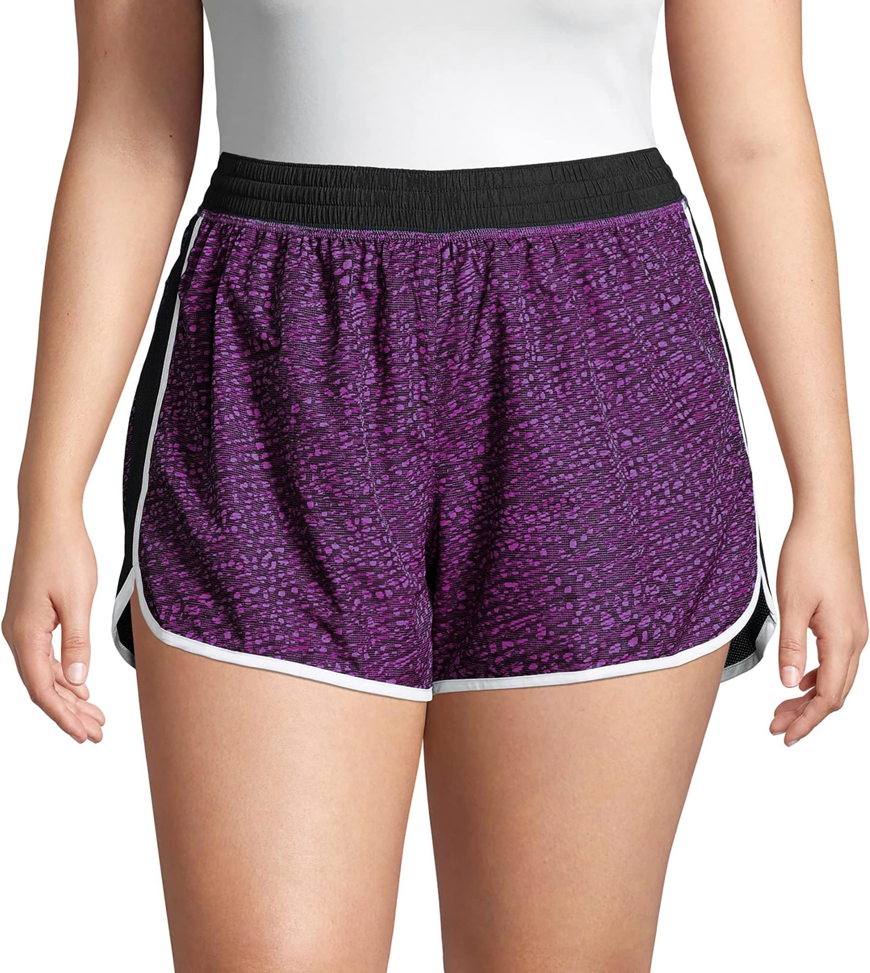 JUST MY SIZEWomen's Active Plus-Size Woven Running Shorts, Moisture-Wicking Shorts, 4"