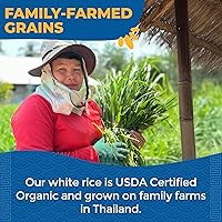 Vista 6 de Lotus Foods Arroz orgánico de jazmín blanco, arroz jazmín, arroz blanco sin gluten, arroz orgánico, arroz adhesivo asiático de grano largo, orgánico