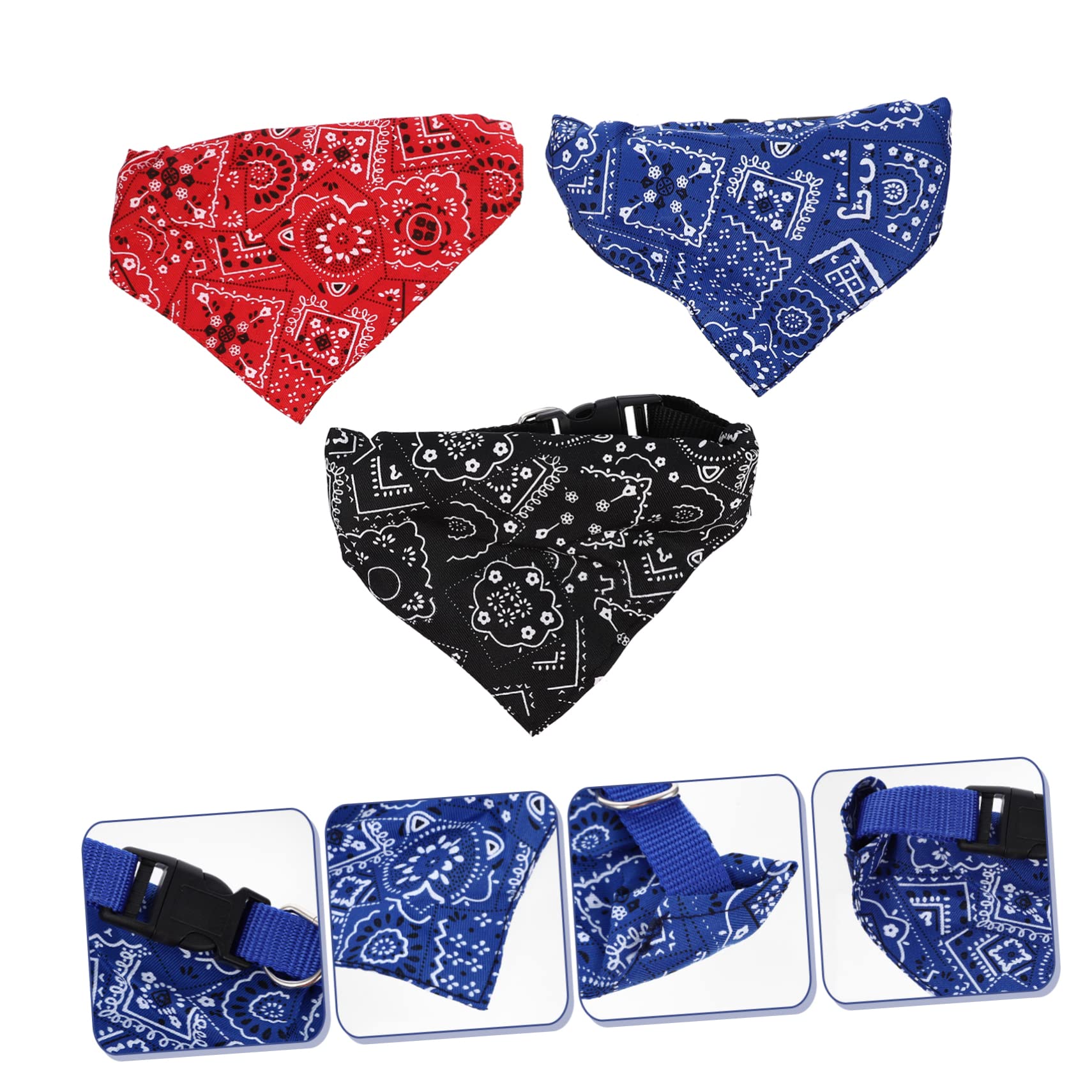POPETPOP 9pièces Bandana pour Chiens Et Chats Lot de Écharpes Ajustables à Motif Floral Accessoires Chic pour Petits Animaux Parfaites pour Événements Et Photos