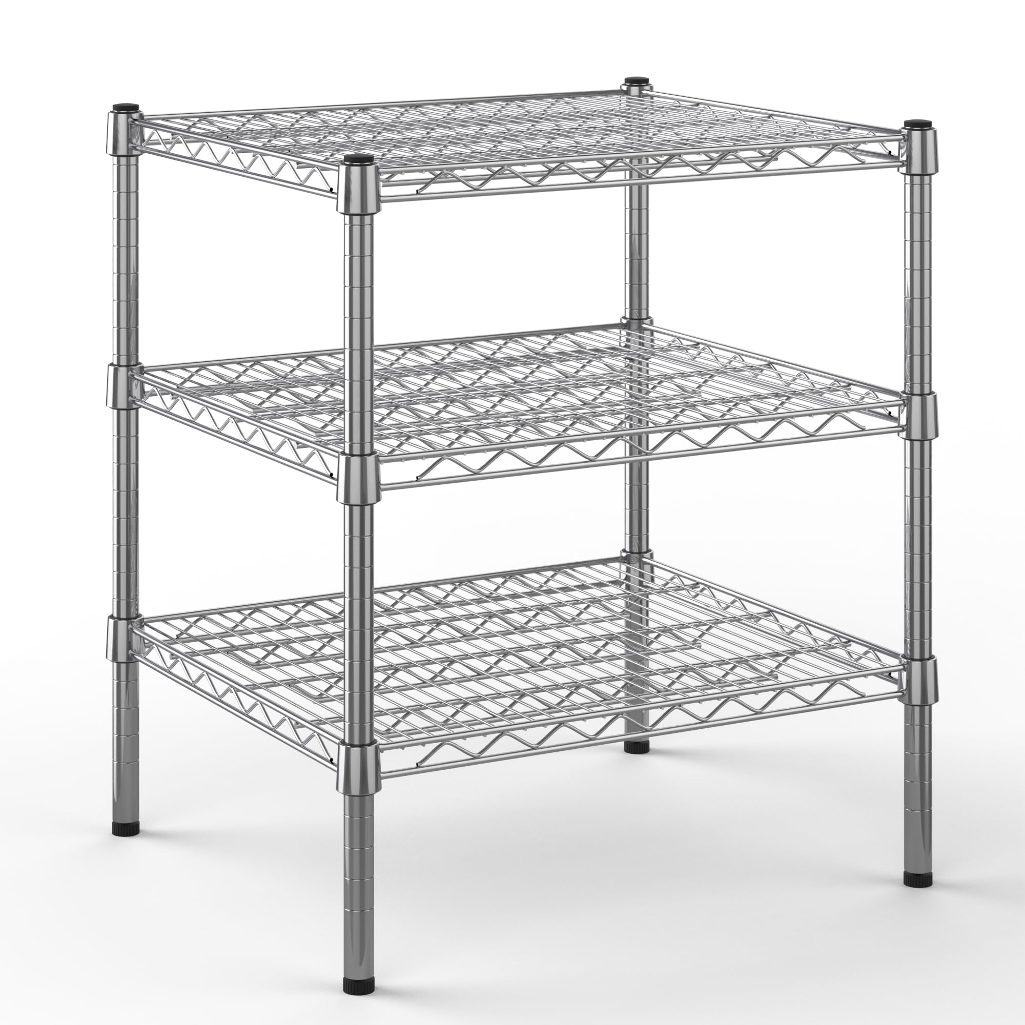 21" Deep x 24" Wide x 27" Height Wire Shelving Kit | 3-Tier | NSF Commercial Storage Rack Unit