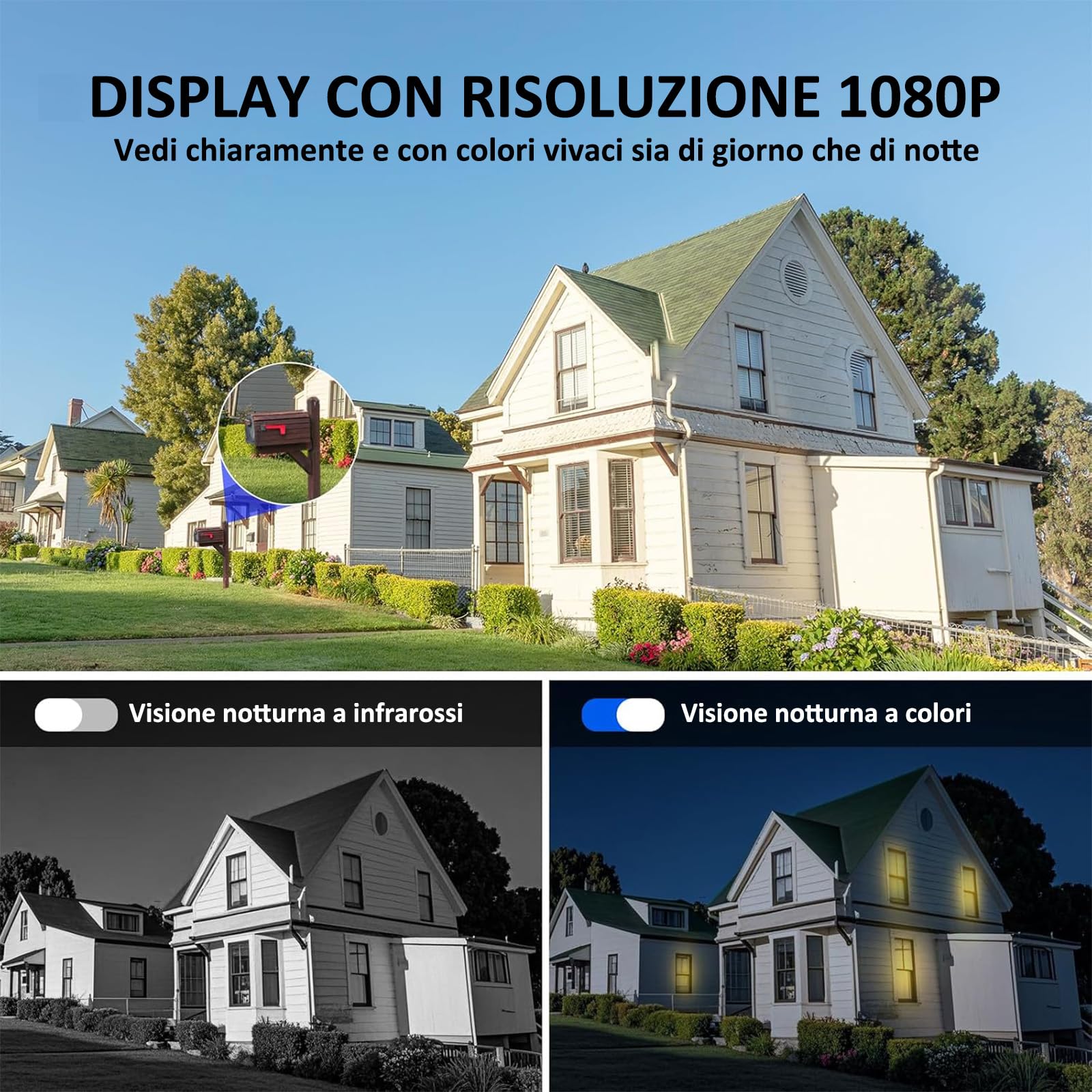 Telecamera sorveglianza solare 4G SIM esterno, Allarme solo person | 4G LTE senza WiFi, doppio pannello solare, doppia telecamera con tracking umano, visione notturna a colori, audio 2 vie