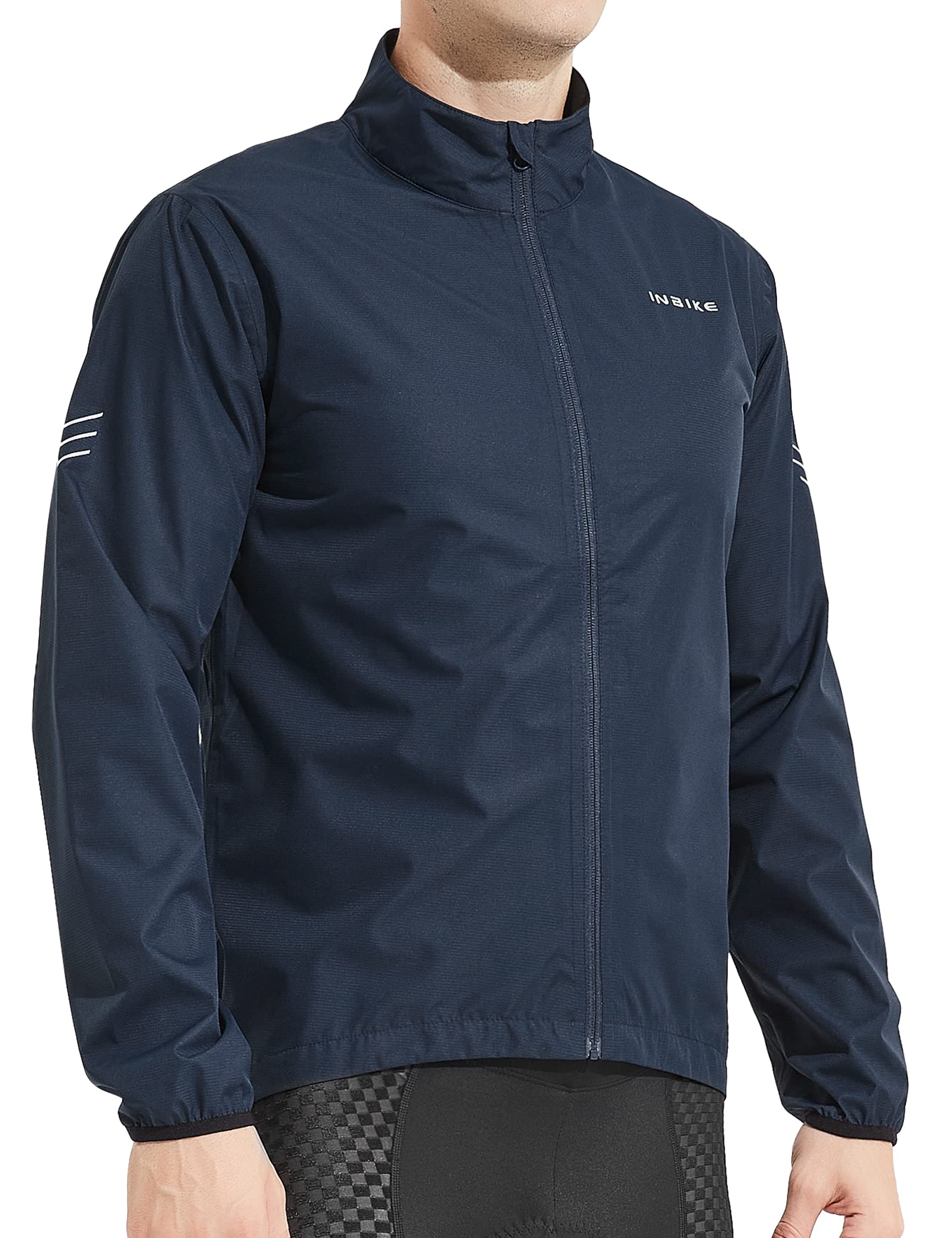 INBIKE Men's Waterproof Breathable Rain Jackets Cycling Running Windbreaker Raincoat Lightweight Reflective