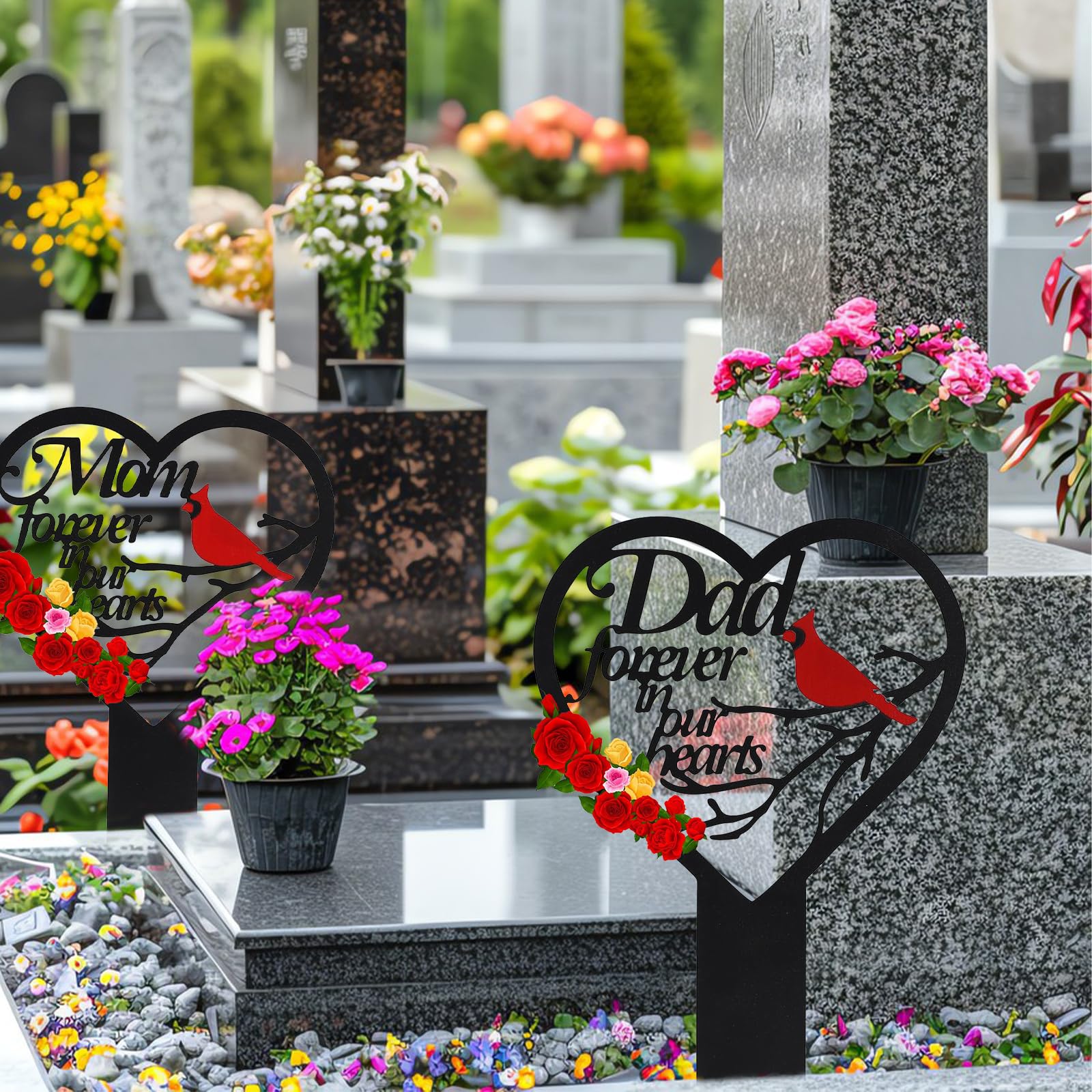 Snapklik.com : Memorial Grave Markers Cemetery Decorations, Heart