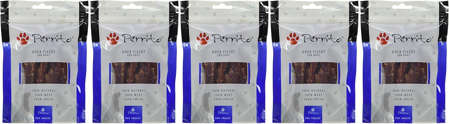 Perrito Duck Fillet Dog Treats Duck Fillet 100 g (Pack of 5, 100 g (Pack of 5) - Image 5