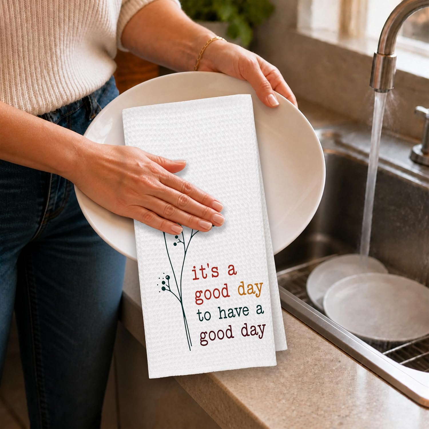 Inspirational Quotes Kitchen Towels Decor Gifts 16x24 image 3