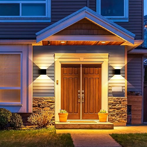 Miniatura 2 de Apliques de pared LED negros de 15 W, 1 unidad, lámparas de pared para exteriores, modernas, exteriores, exteriores, exteriores, exteriores,