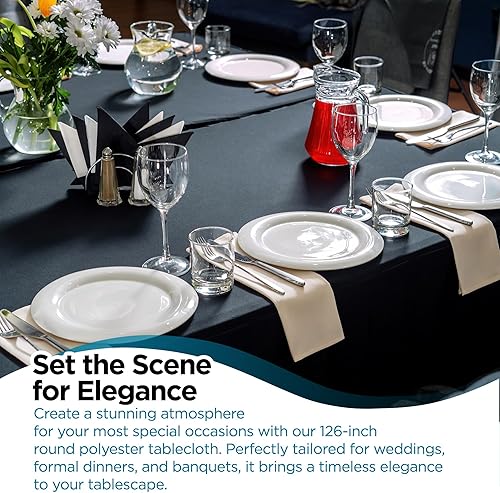 Miniatura 9 de Sparkles Make It Special Leading Linens - 10 manteles rectangulares de tela de poliéster de 60 x 126 pulgadas mantel de lino de tela de poliéster