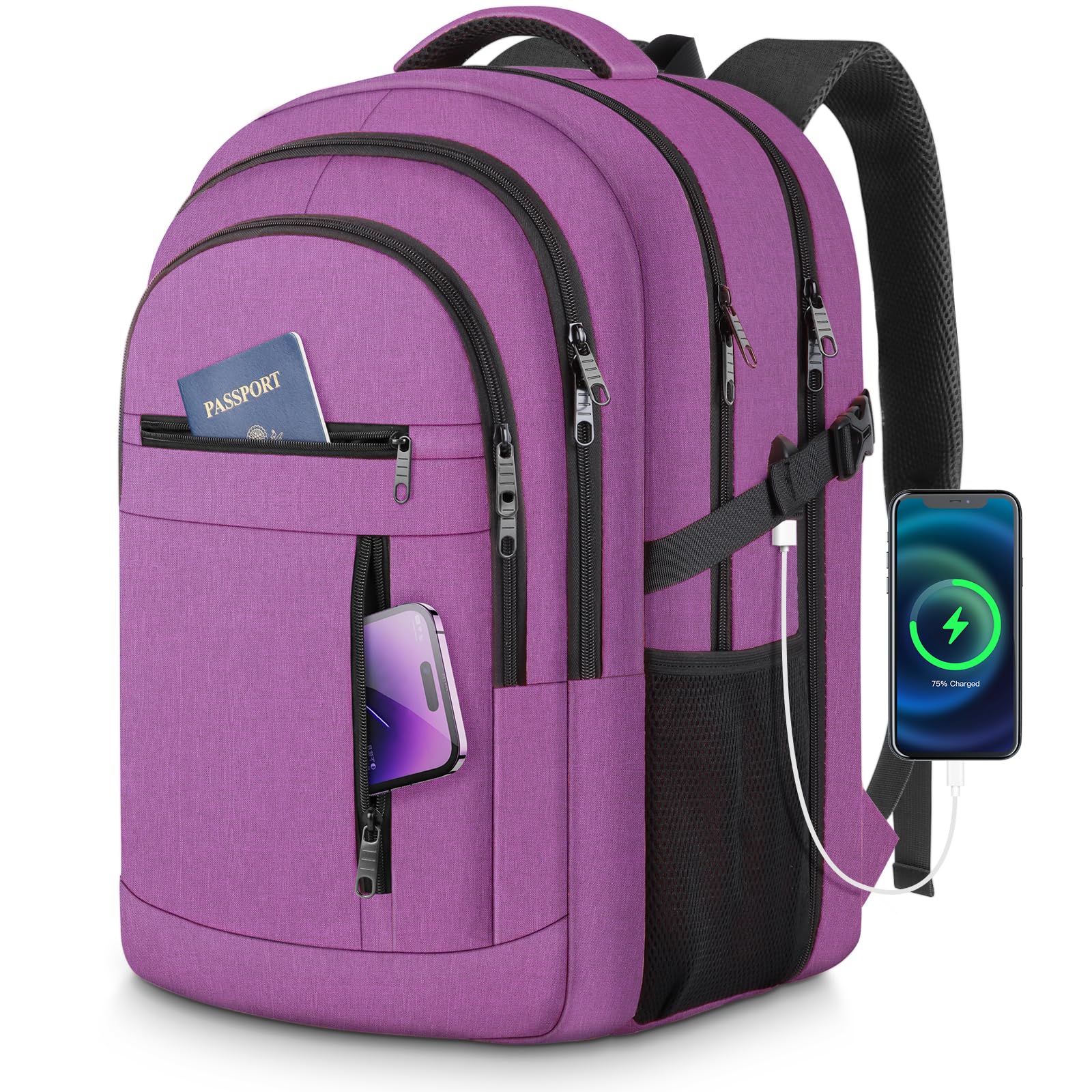 Laptop Travel Backpack Waterproof Extra Large TSA Travel Backpack Anti  Theft Work Business Mens Backpacks with USB Charging Port inch Gaming