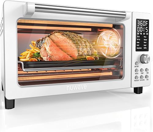 Bravo Pro Smart Air Fryer Toaster Oven Combo, PFAS-Free, Cream | Countertop Convection Oven, 10-in-1 Functions with Quicker & Even Crisp Technology, 1800W, 50-450°F, 21QT