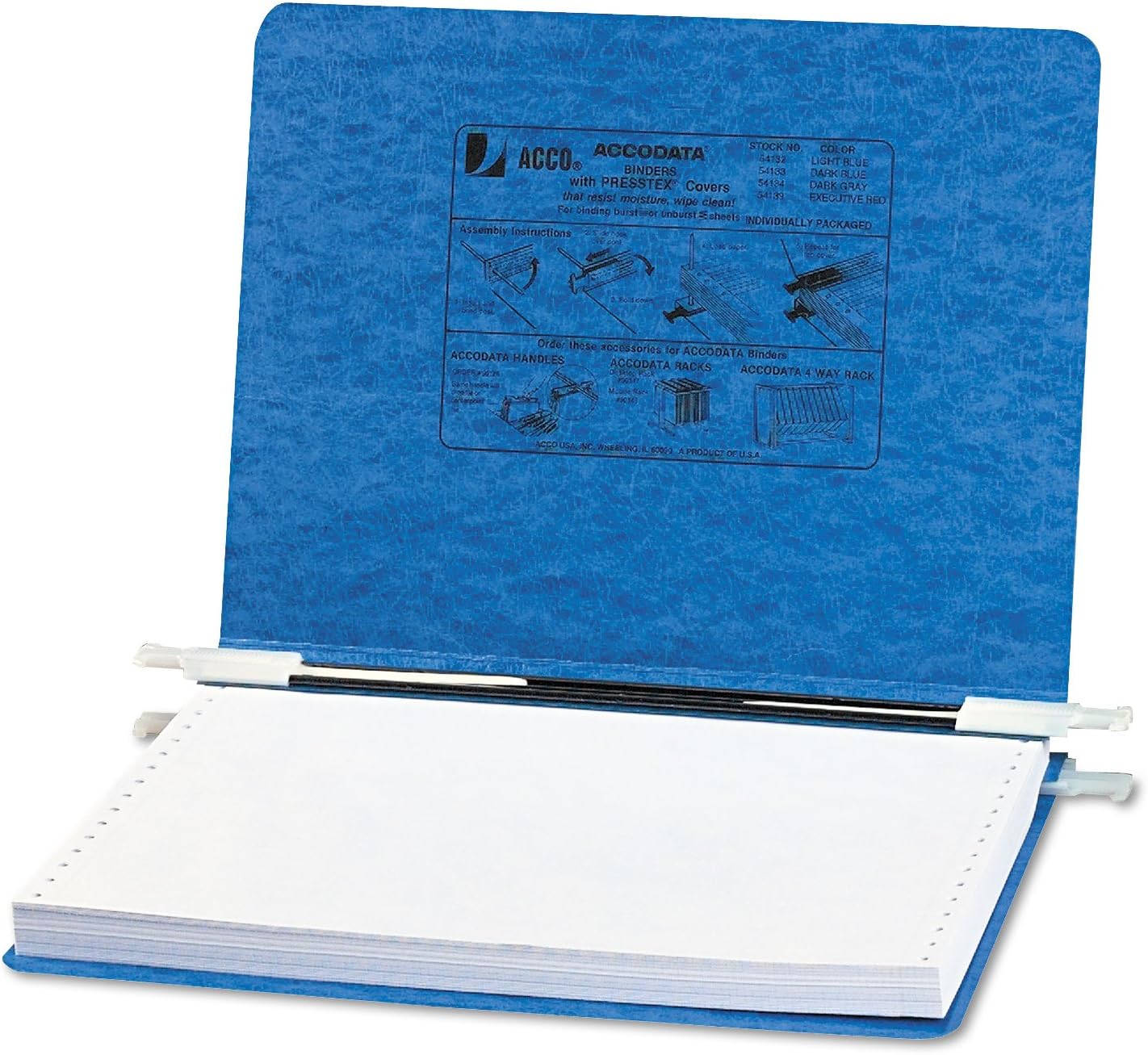 Pressboard Hanging Data Binder, 12 x 81/2 Unburst Sheets