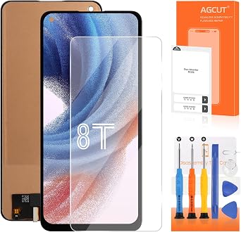 OLED for Oneplus 8T 8T+ 5G Screen Replacement LCD Display KB2001 KB2000 KB2003 KB2005 LCD Digitizer Screen Touch Assembly Repair Part Support Fingerprint