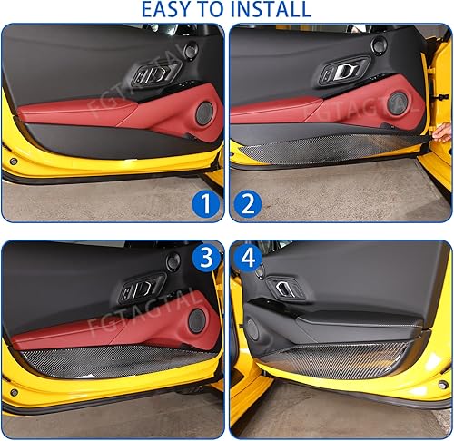 Miniatura 5 de Cubierta de fibra de carbono suave para puerta de automóvil antipatadas, ajuste para Toyot Supra GR A90 A91 MK5 2019-2025, accesorios de protección
