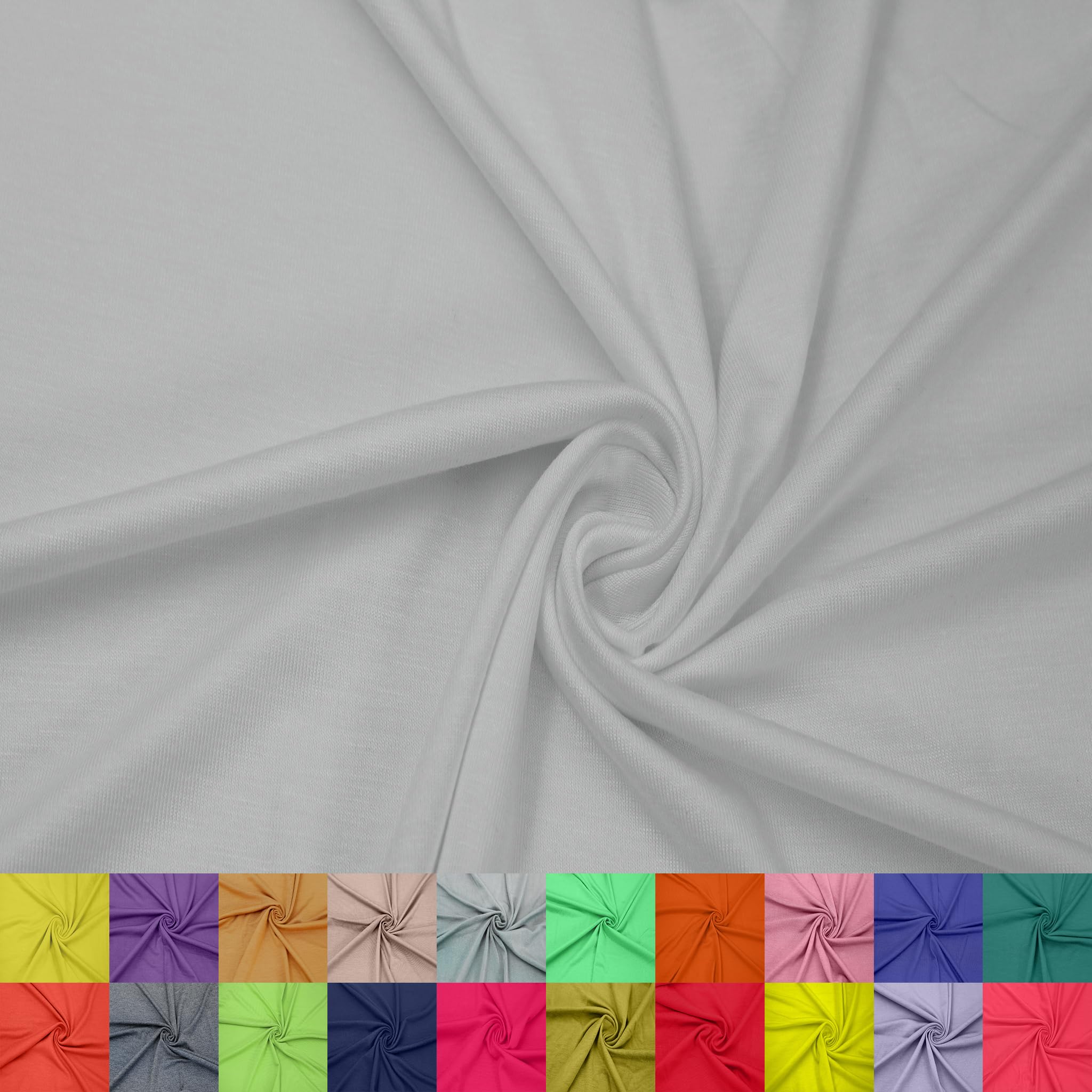 60" Wide Rayon Spandex Jersey Knit Fabric by The Yard - 4-Way Stretch, 200GSM, Medium Weight -Soft & Breathable - Apparel, Accessories, Maternity & Decorations — view 30