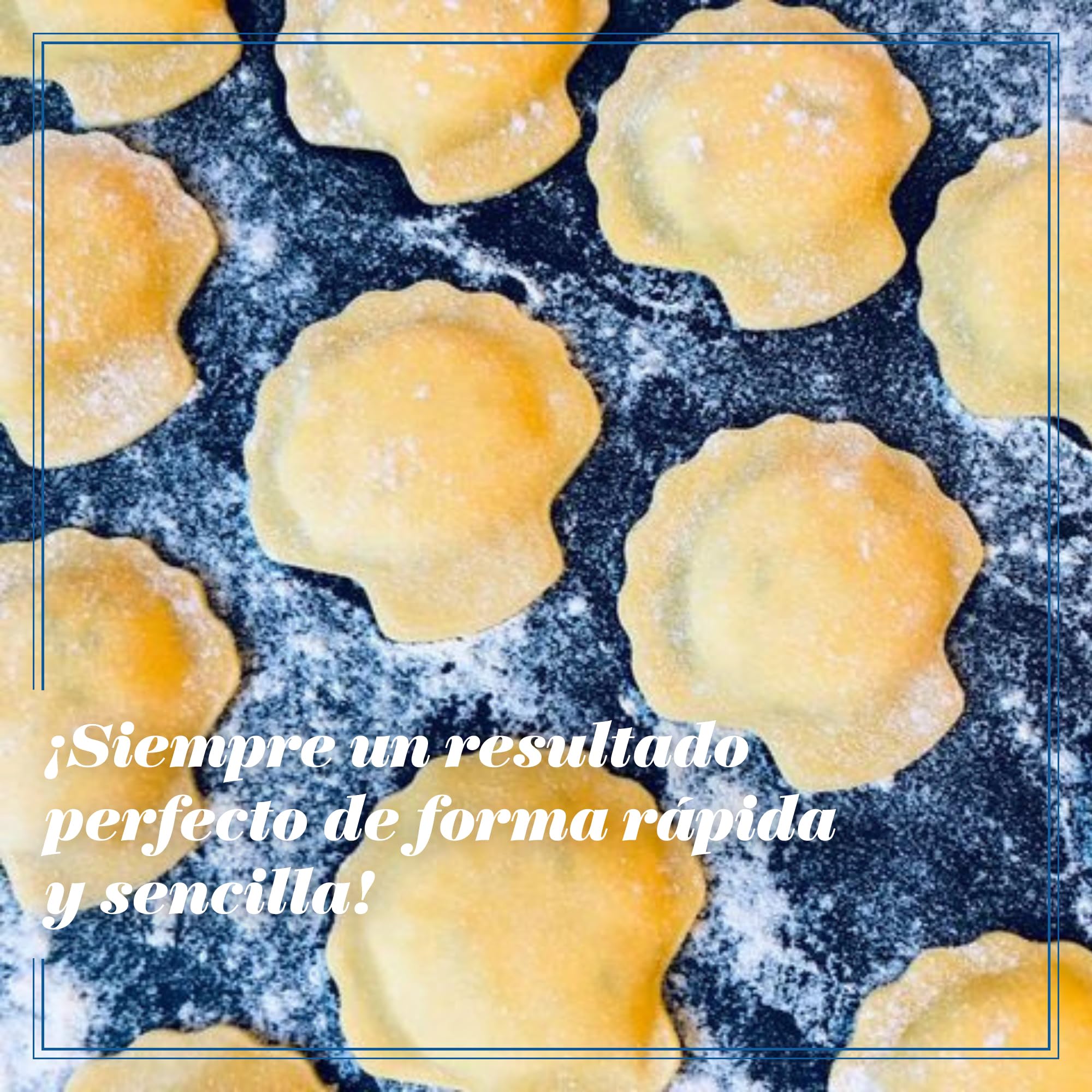 La Gondola Cortador de Raviolis Caseros - Forma de Concha 65 mm | Cortapastas de Latón y Madera Natural | Cortador de Pasta Robusto y Fácil de Usar | Utensilios para Pasta Fresca Hechos en Italia