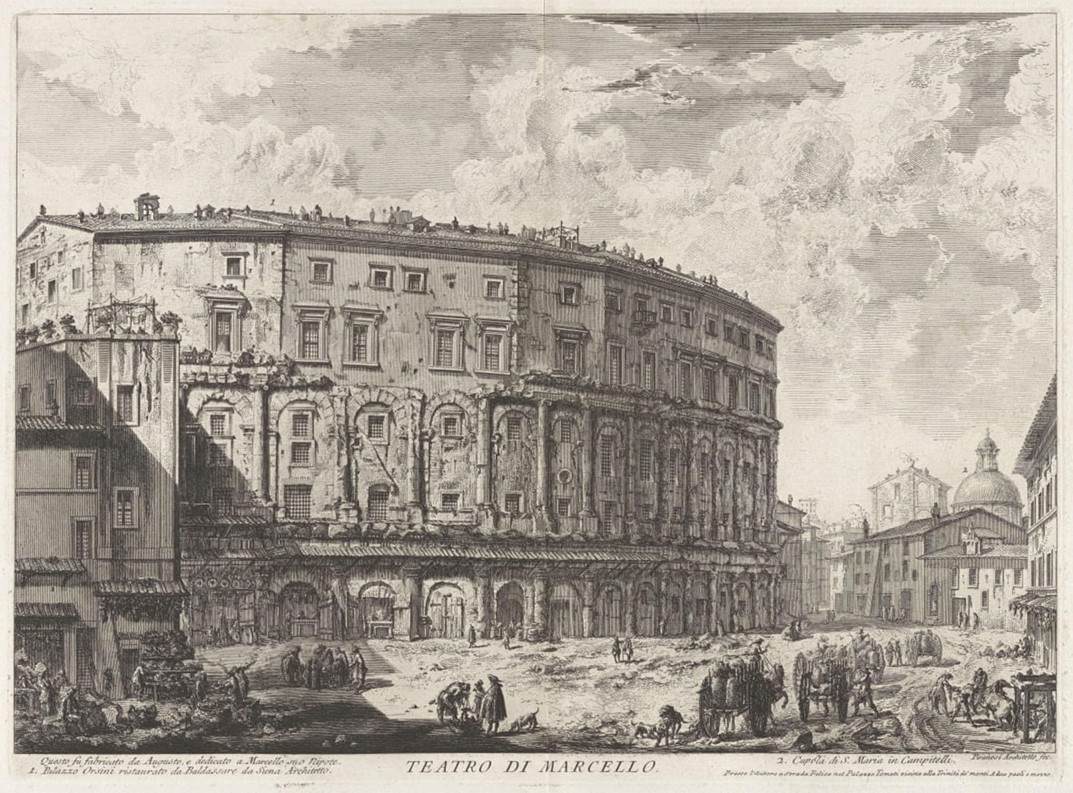 ARTXLXXBN Famous Painting Art Wall Decor Abstract Art Picture Teatro Di Marcello Questo Fu Fabricato Da Augusto by Battista Piranesi Animal Pictures for Home Decor 60x90cm