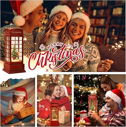 Miniatura 5 de Linterna de globo de nieve de Navidad, linterna de Navidad con 8 música temática navideña, globos de nieve de Navidad, regalos de globo de nieve de