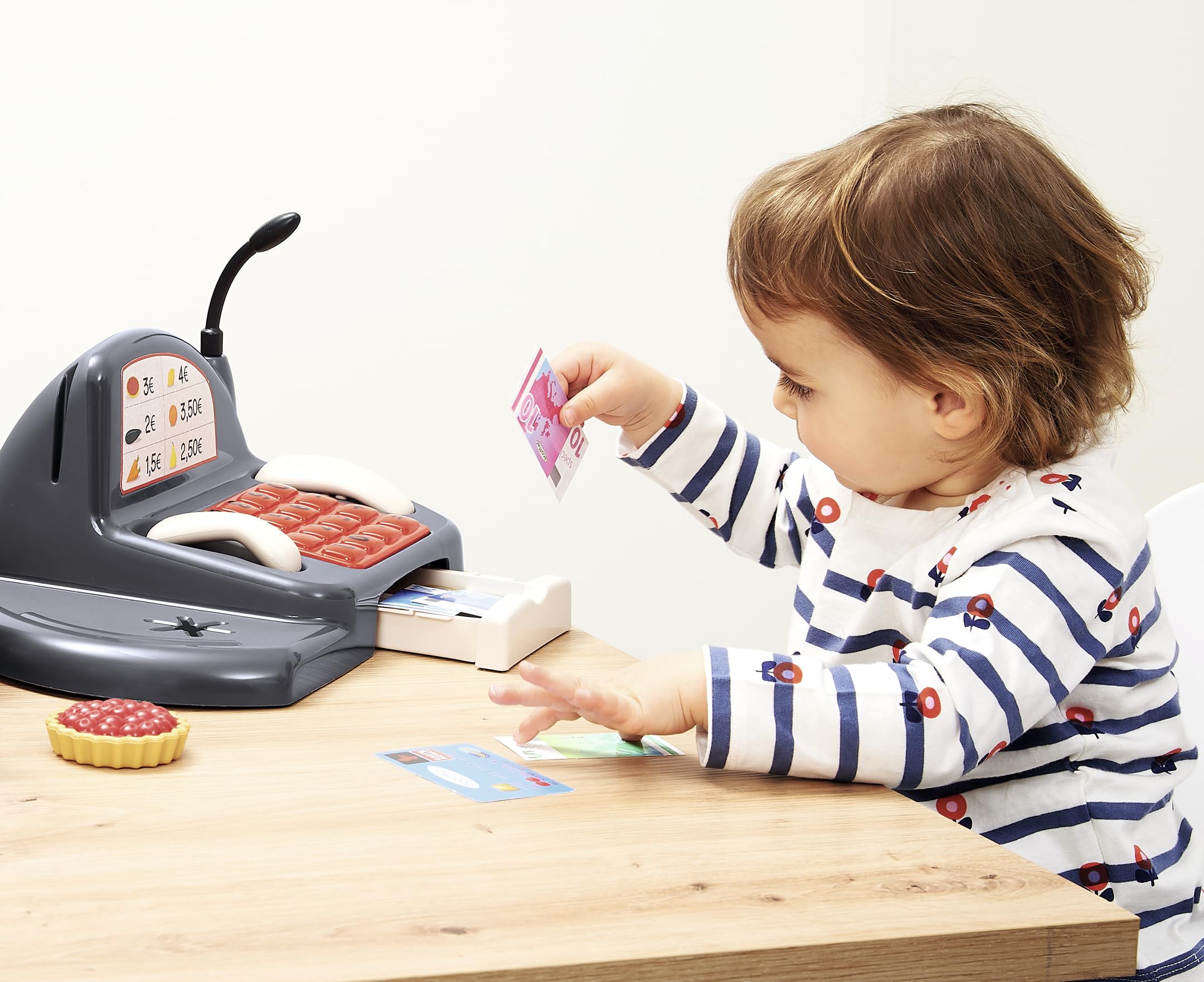 Ecoiffier - Caja Registradora de Juguete 100% Chef con Carrito y Accesorios para la Compra (7600001238)