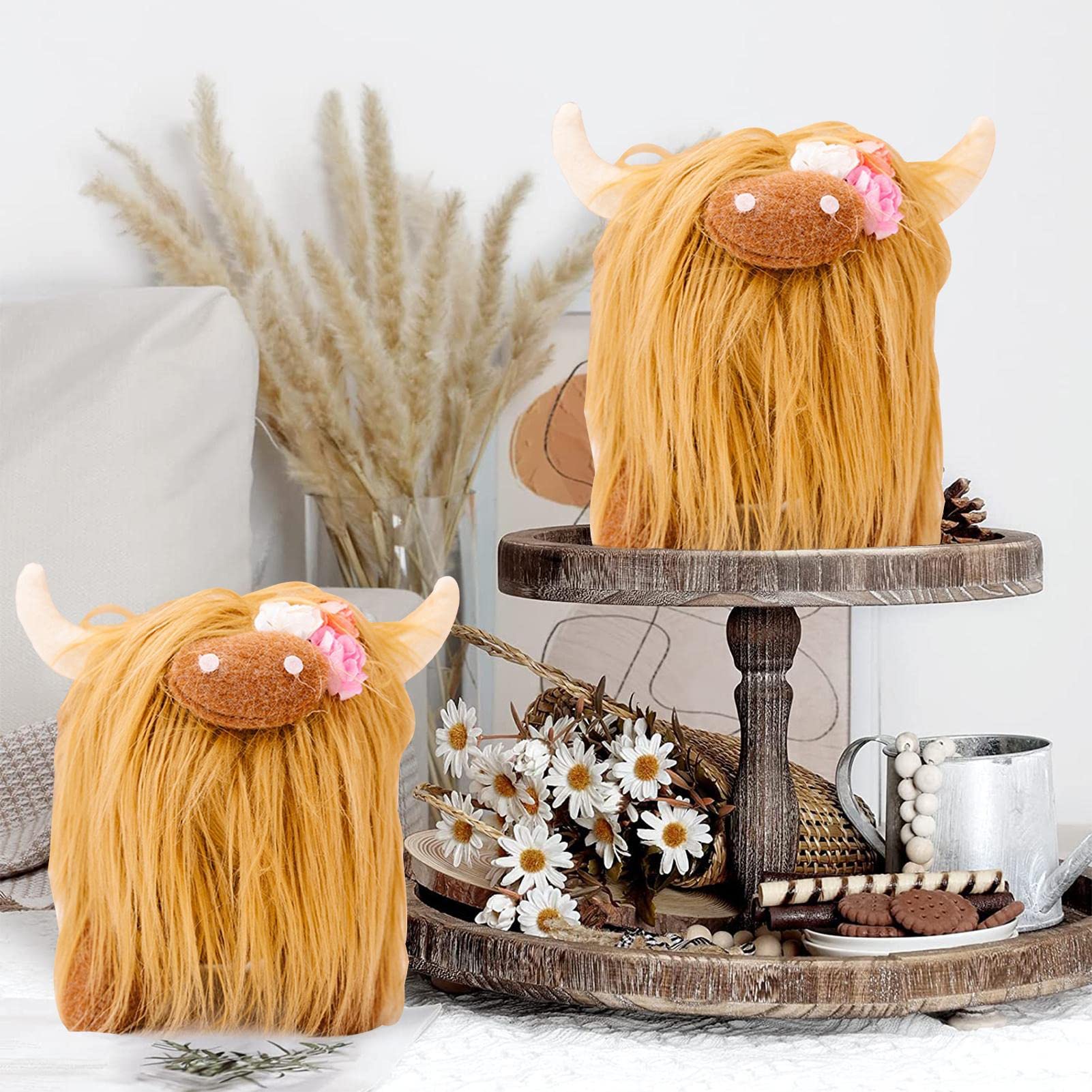 Peluche de vache des Highlands, jouet en peluche, poupée de taureau moelleuse, c Peluche de vache des Highlands, jouet en peluche, poupée de taureau moelleuse, c