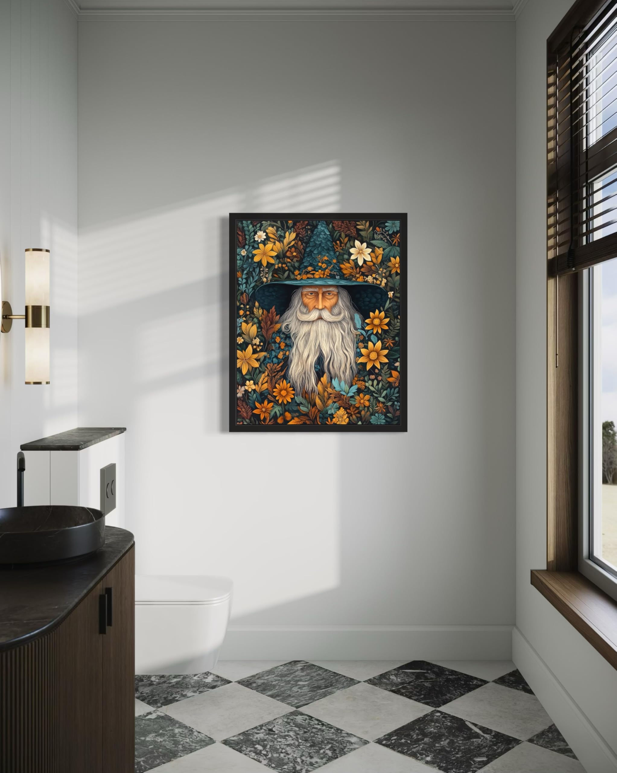 Amazon.com: Wizard Art Print Poster, William Morris Style Retro