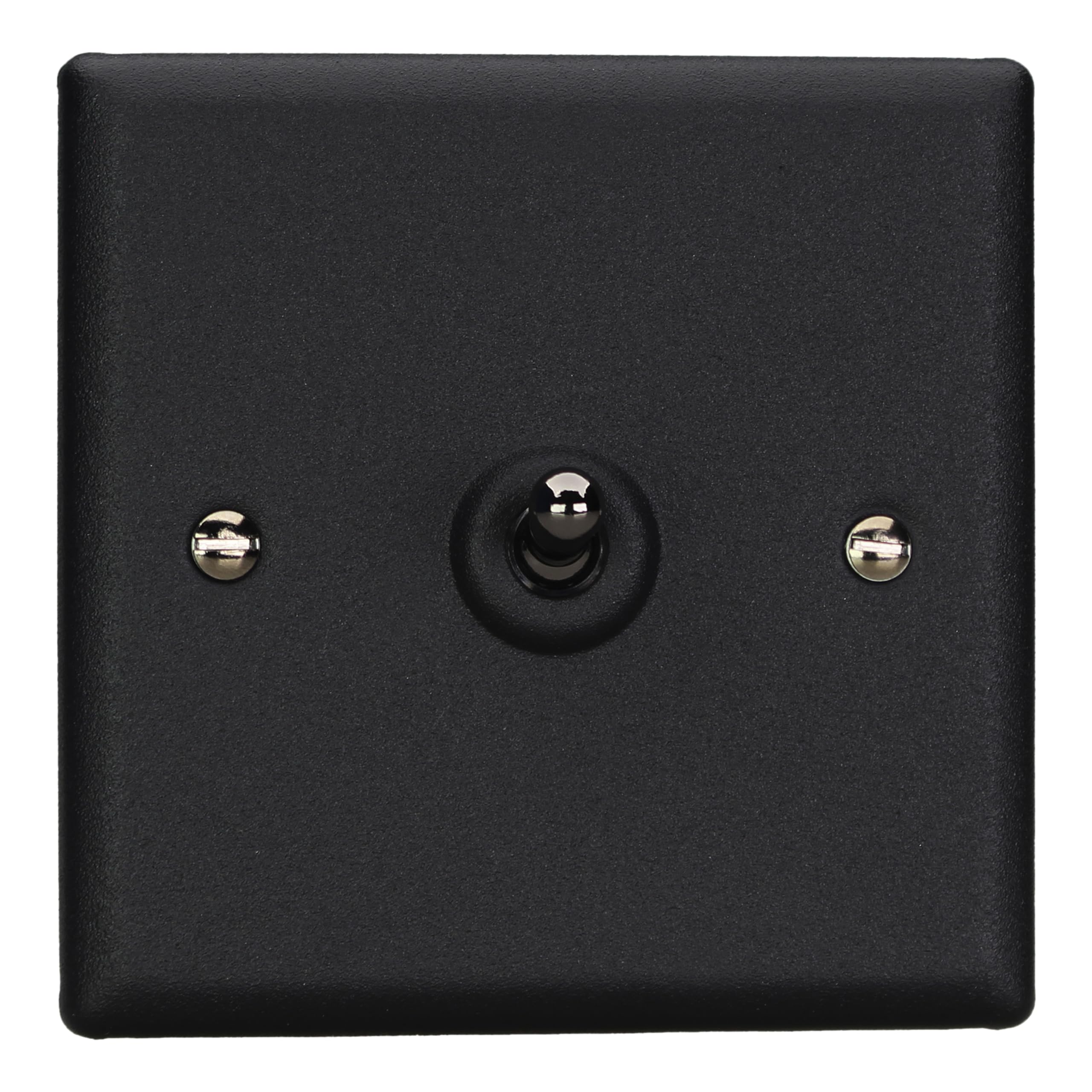 Single Light Switch 2-Way - Urban Matt Black With Iridium Toggle