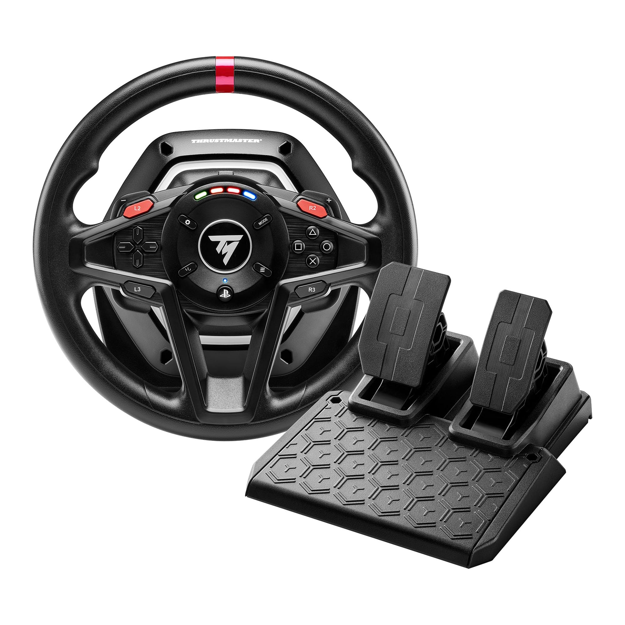 Thrustmaster T128 SimTask Pack - Zestaw Kierownicy Farm/Trucking - PS5 i PC | Kierownica Force Feedback, pedały T2PM, uchwyt Steering Kit w pełni metalowy, regulowana pozycja, obrót 900°