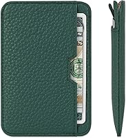 Vista 28 de Vaultskin CHELSEA - Cartera de piel delgada con bloqueo RFID para hombre, tarjetero minimalista con bolsillo frontal rojo carmín