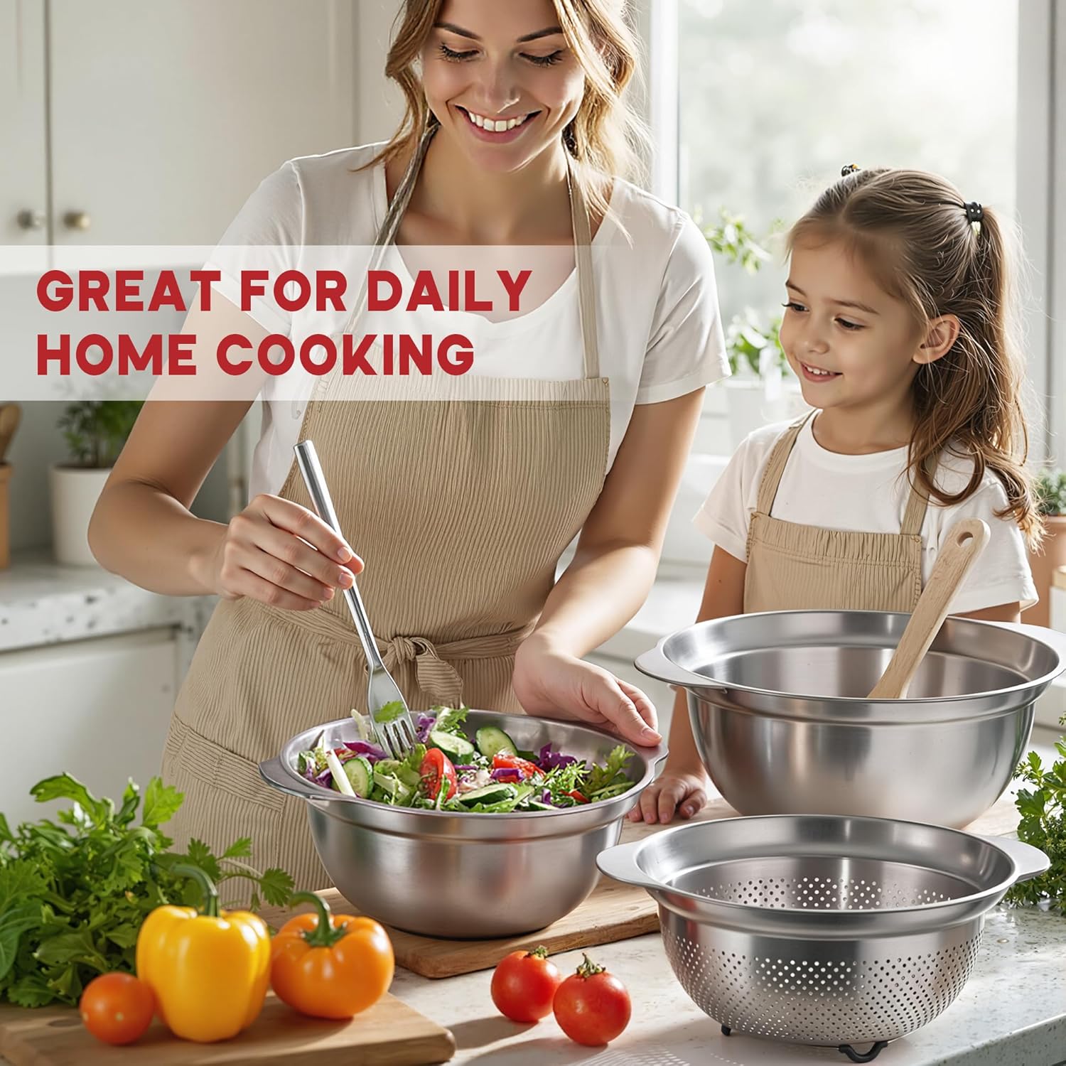 Colander and Mixing Bowls Black