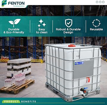 IBC Tank 1000L Ltr Litre Water Tank - Premium Water Storage Solution for Gardening, Farming, Festivals, Irrigation & More UN Approved, Food Grade, Durable & Eco-Friendly, Ideal for Various Industries.