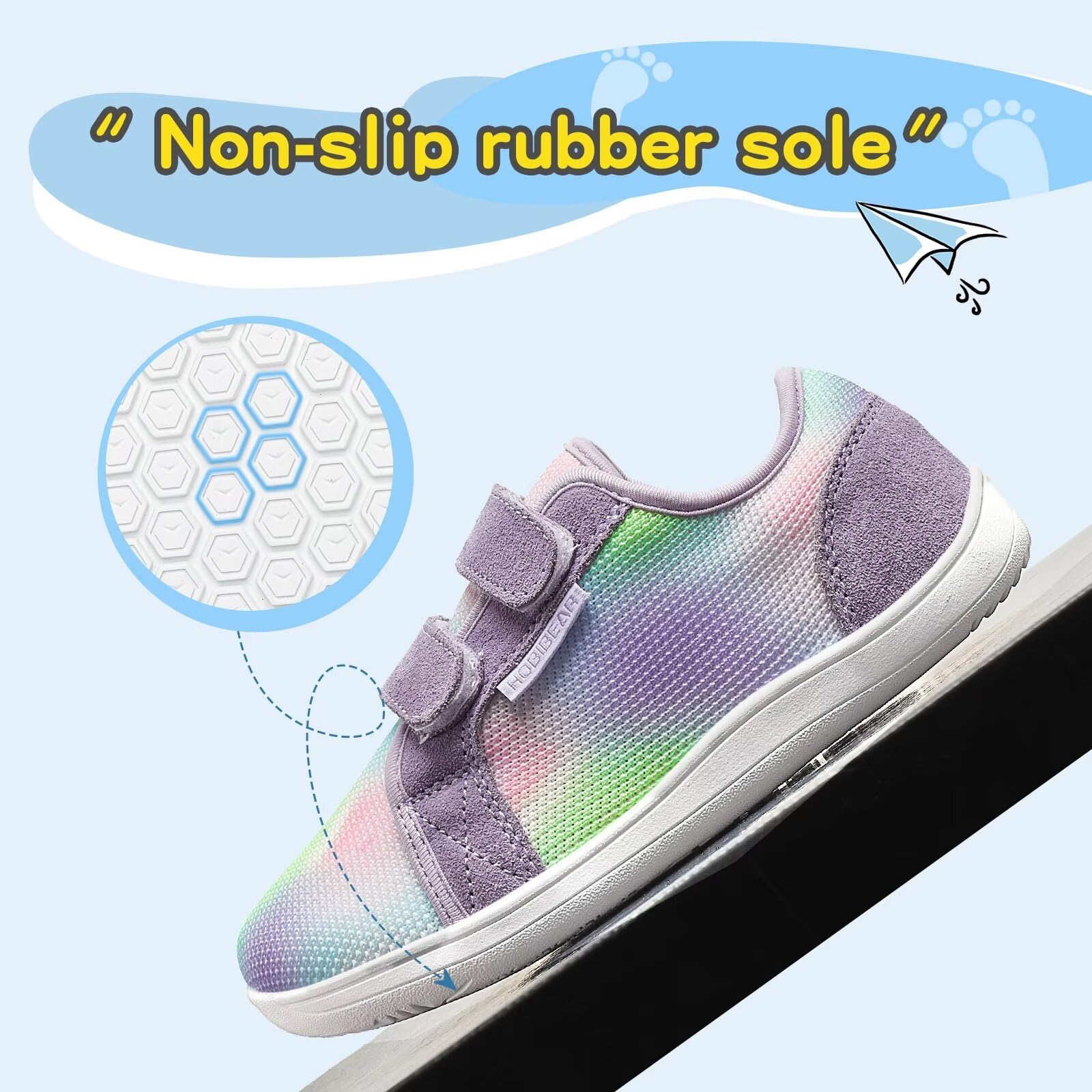 HOBIBEAR Kids Calzado Descalzo Ancho para niños niñas Outdoor Trail Running Minimalist Walking Shoes