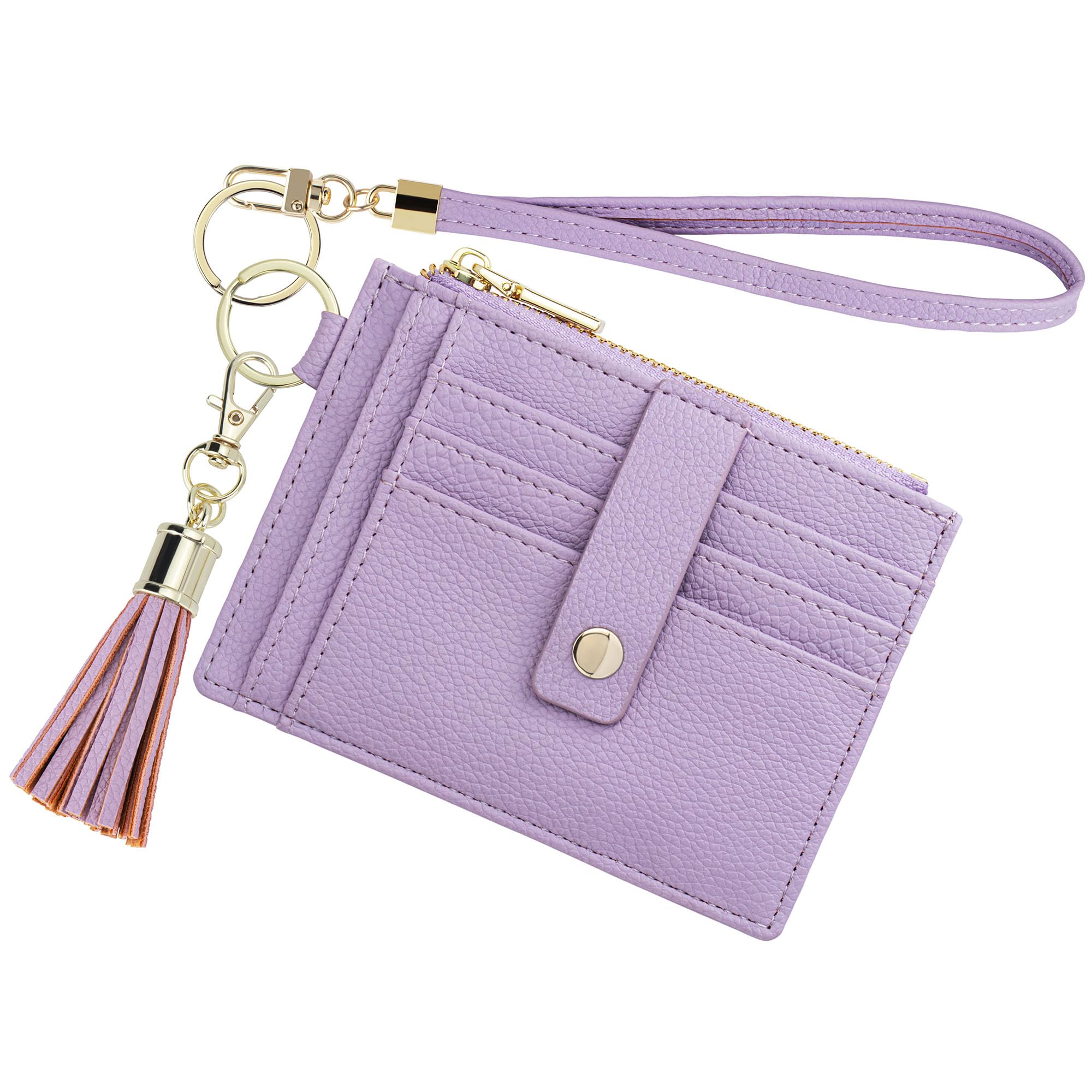 New Fashion Kingdom Small Wallet for Women RFID Card Holder,Wristlet Keychain with Wallet,key chain wallet women Wristlet Wallets for Women Men (Light