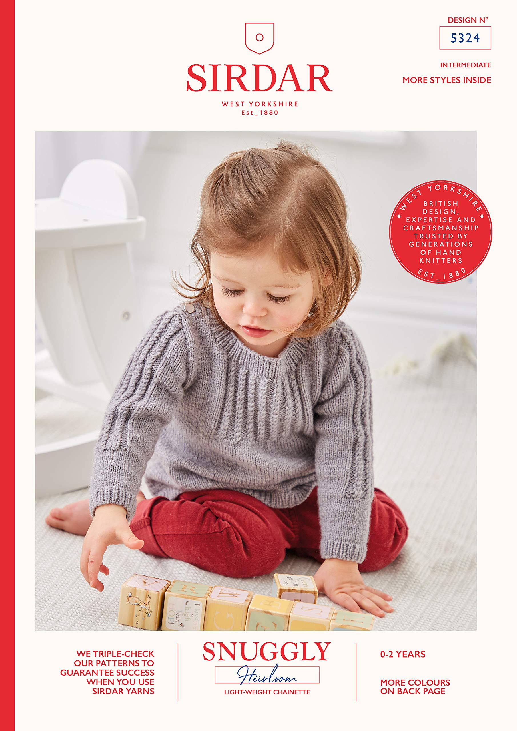 Sirdar Silver Snuggly Heirloom Knitting Pattern Booklet - 5324 Smocked Sweater