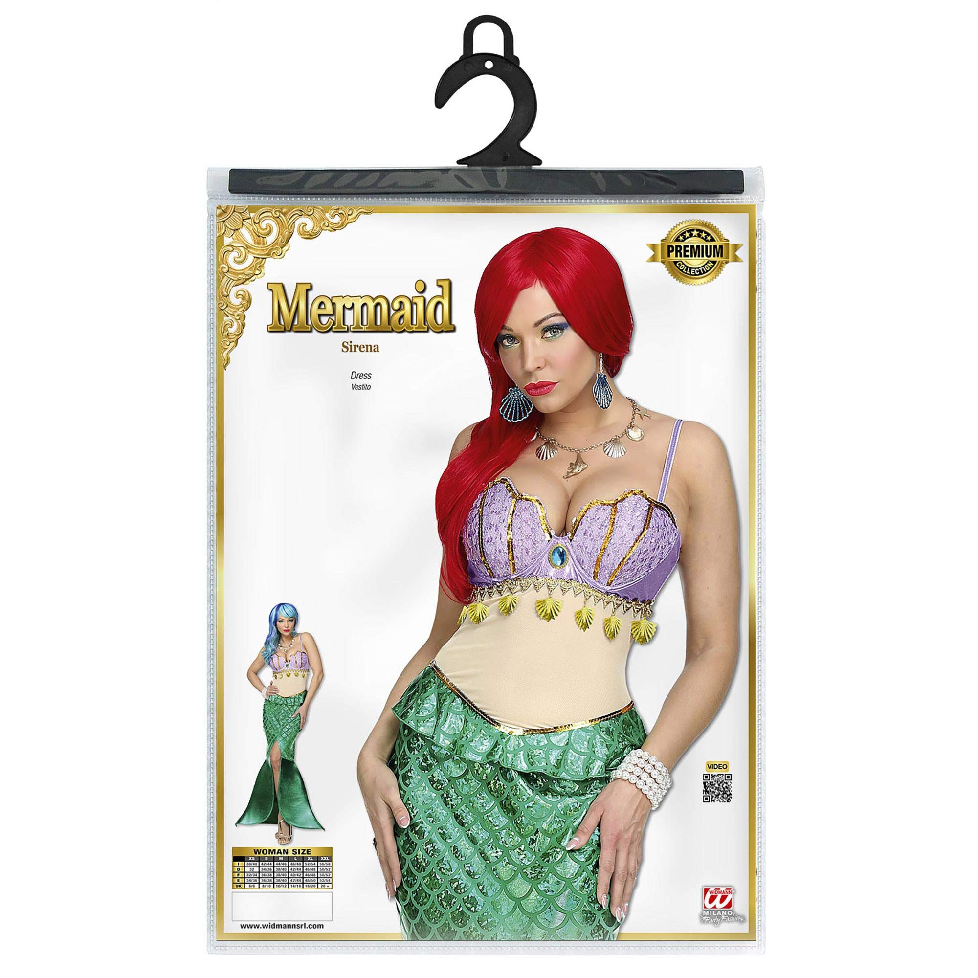 W WIDMANN MILANO Party Fashion - Abito a sirena da donna | Accessori per costumi per il Carnevale, feste a tema ed eventi subacquei