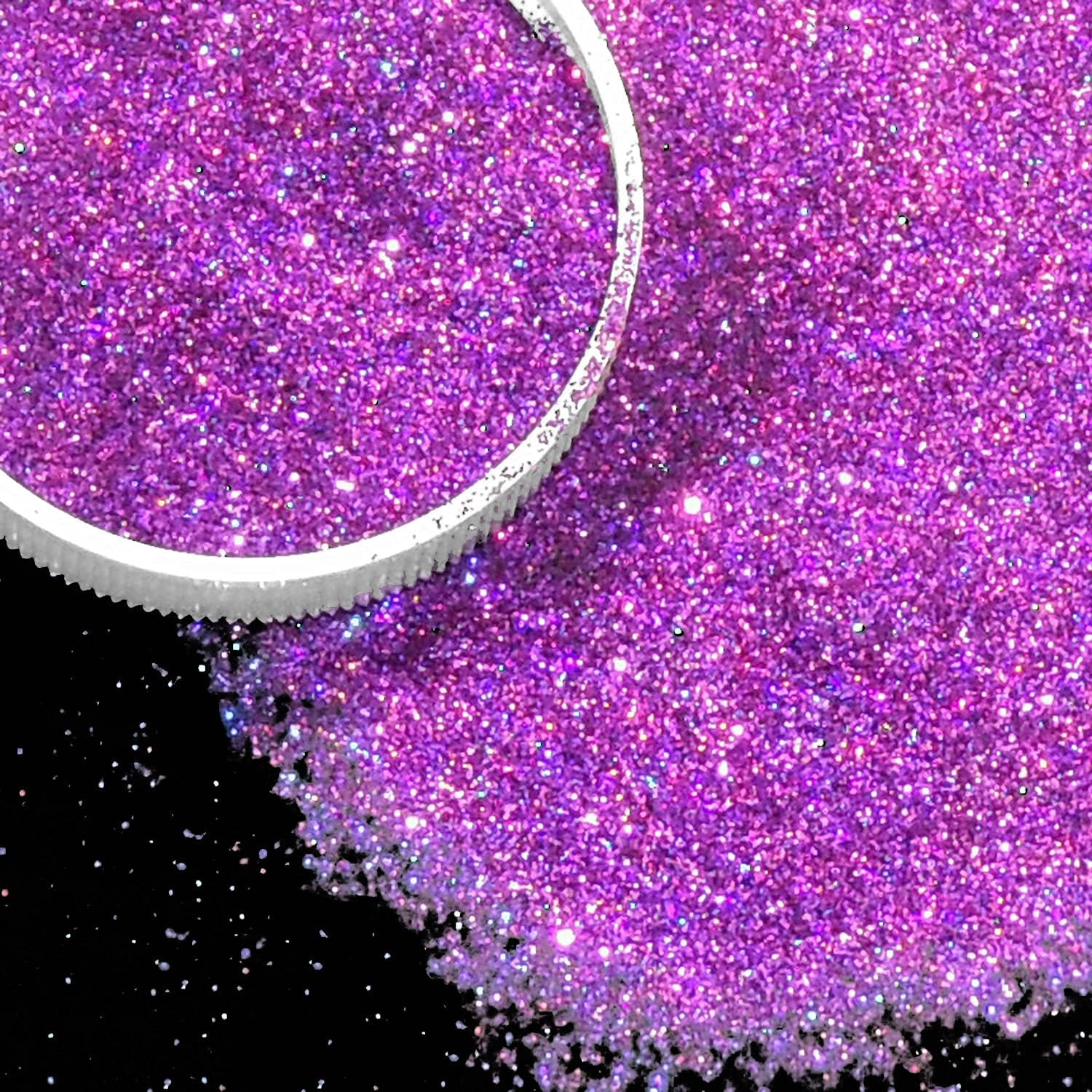 Extra Fine Glitter/Ultra Fine Holographic Glitter 1/128" .008" 0.2MM for Nail Art Craft Makeup Paint Pen Escarcha para Manualidades (Purple Holographic, 17.6oz)