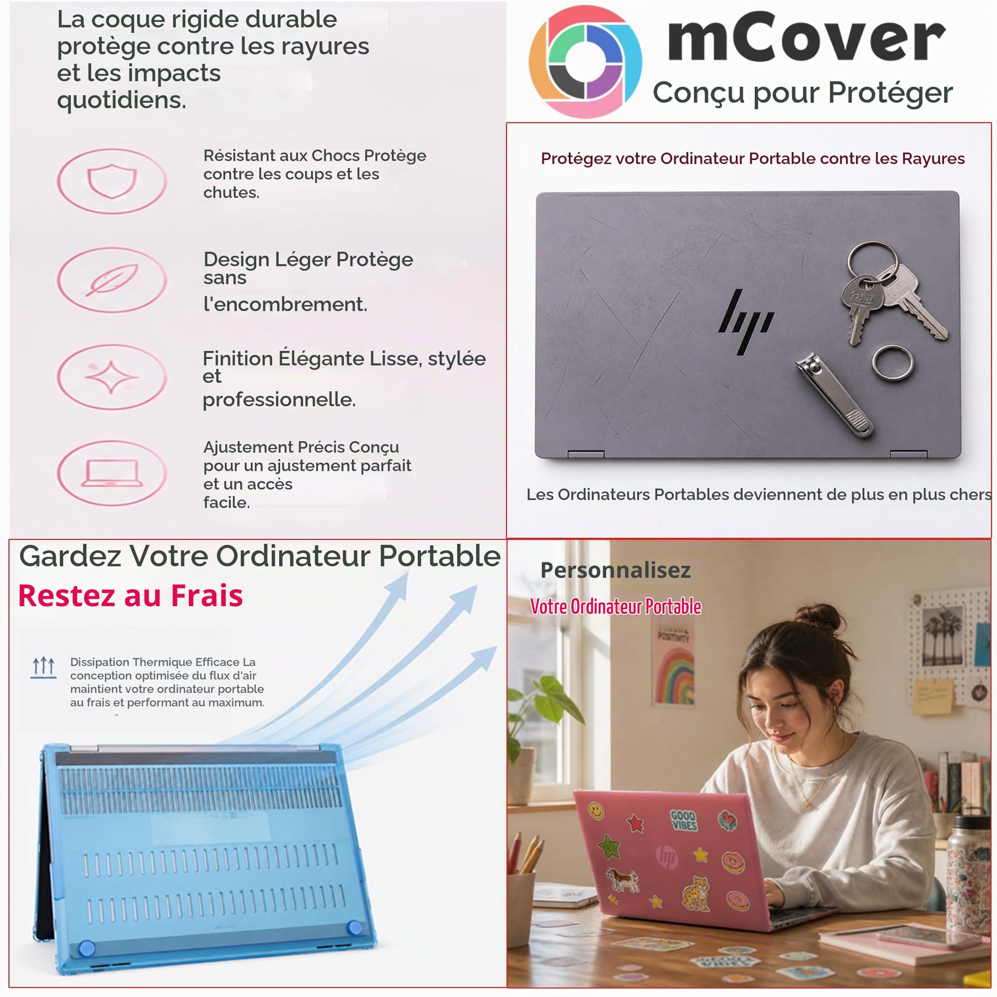 mCover Étui Uniquement Compatible avec HP OmniBook X Flip 16-ASxxxx 16-AUxxxx 16-ARxxxx 16-ARxxxx 16-BExxxx 16-BExxxx 16-CBxxxx 16-CCxxxx 2-en-1 Windows (ne Convient Pas aux Autres modèles HP) - Noir
