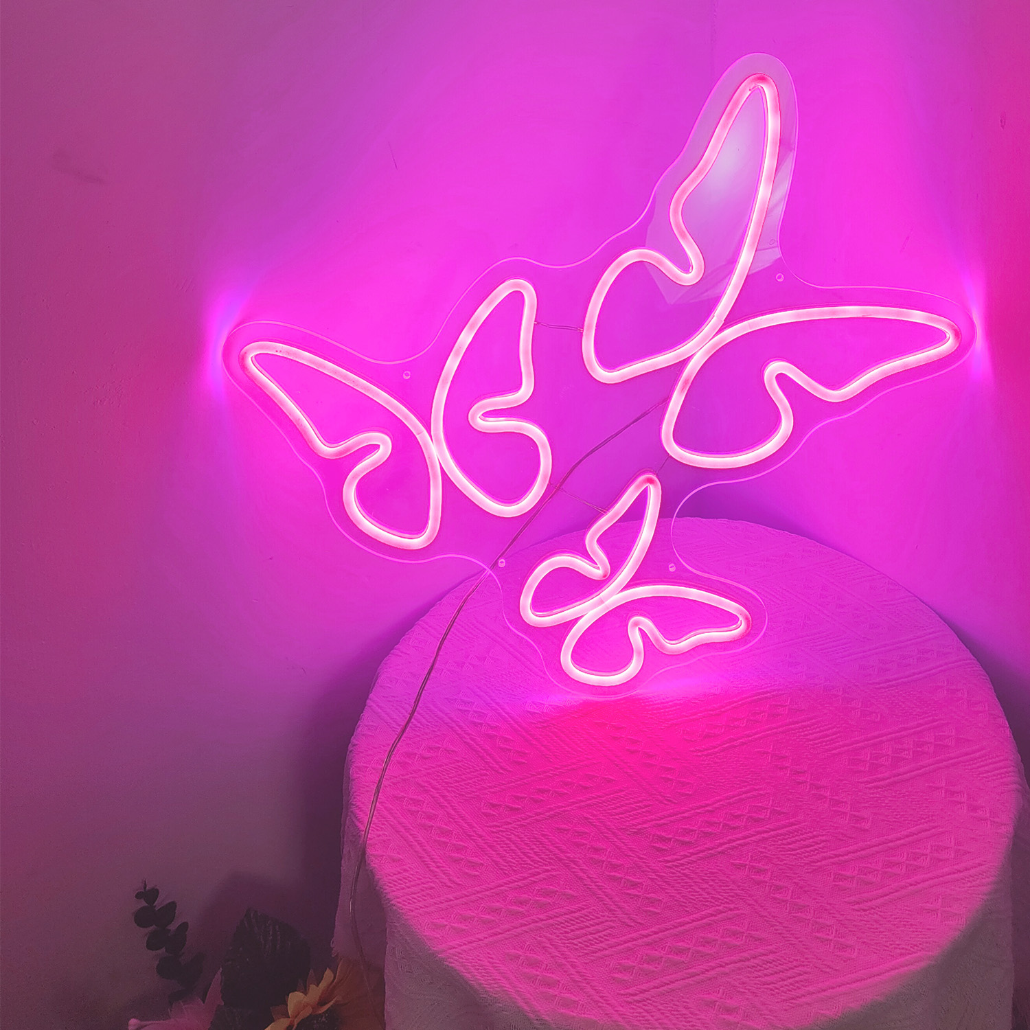 Amazon | 蝶々 ネオンサイン LEDネオンライト ネオン管