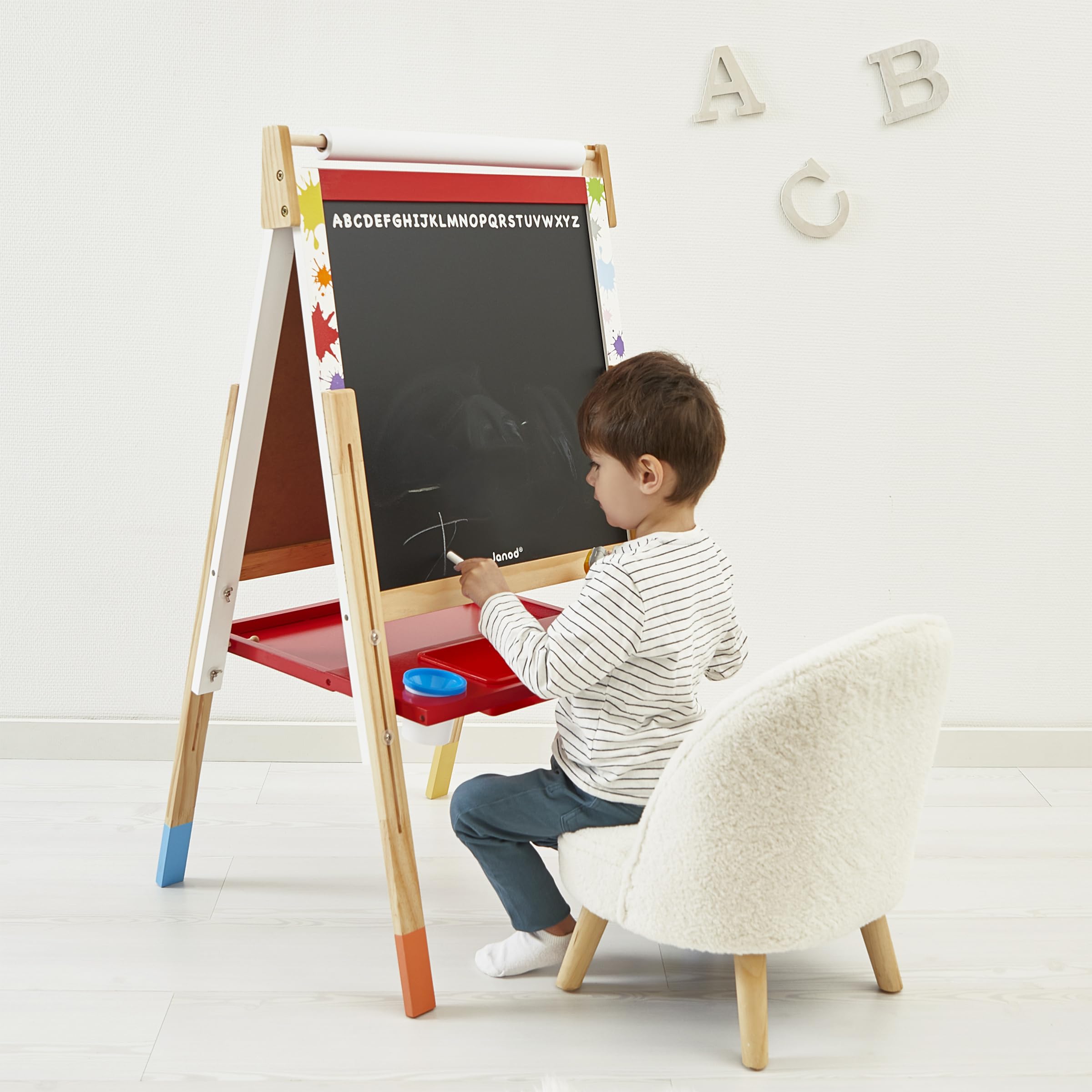 Amazon.com: Janod Splash Kids Adjustable Easel - Ages 3+ - J09611