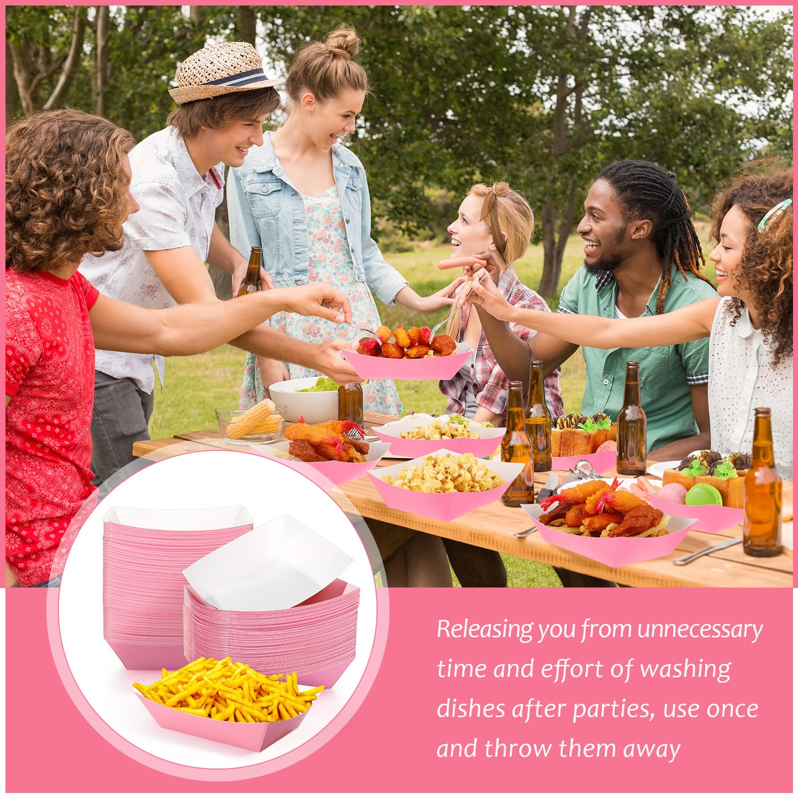 Lot De 100 Plateaux Jetables En Papier Kraft Pour Tacos