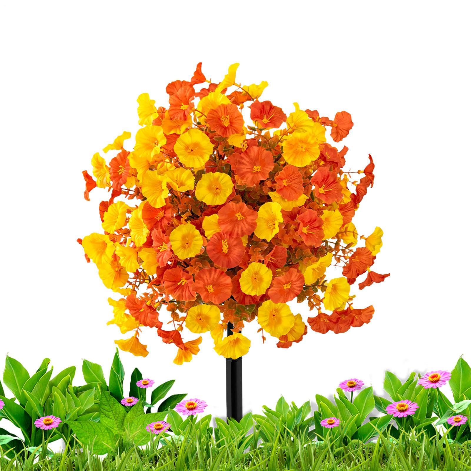 Fleurs artificielles décoratives pour porche et cour extérieure réalistes