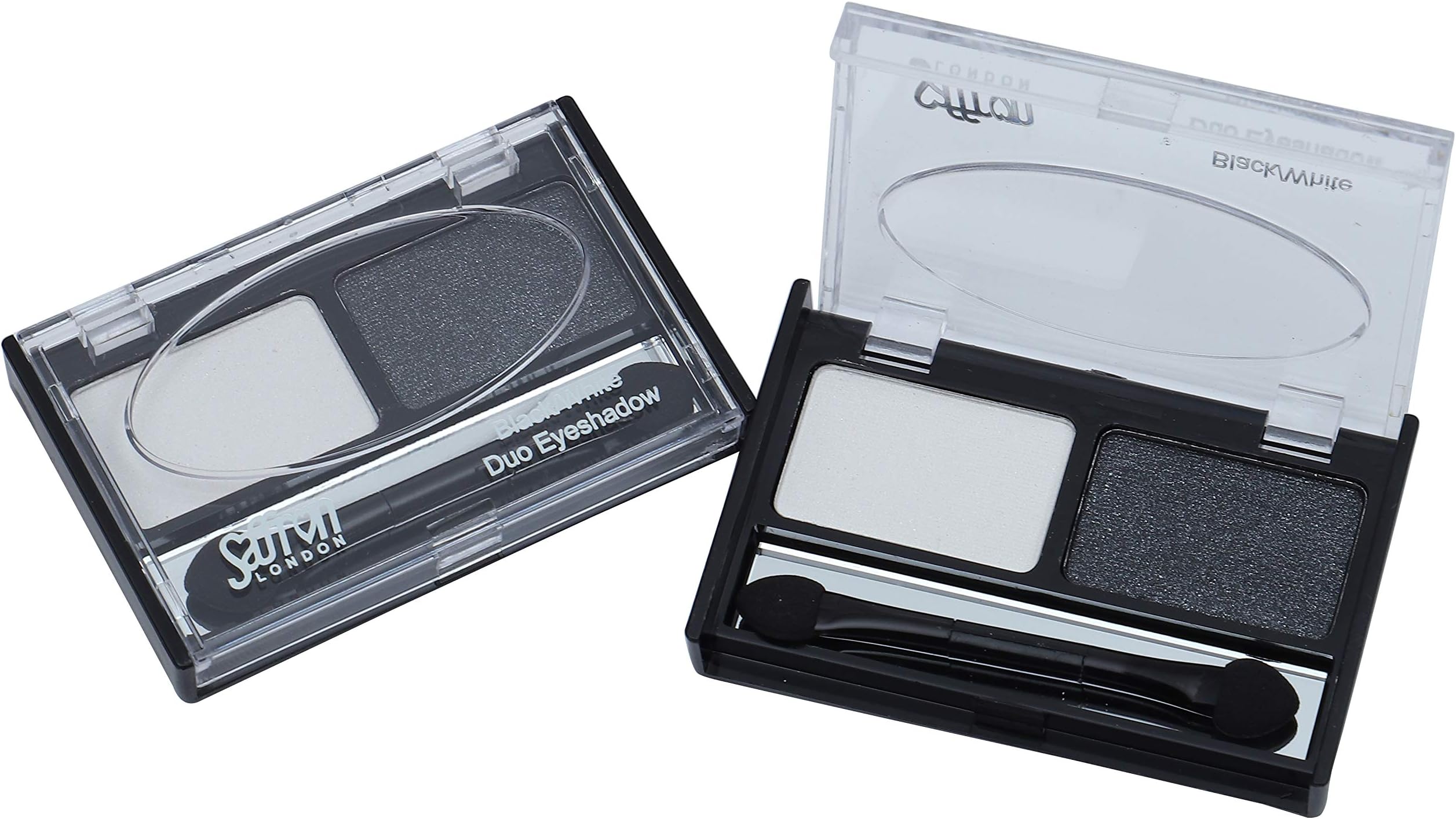 Saffron - Black/White Shimmer Duo EyeShadow #9285B
