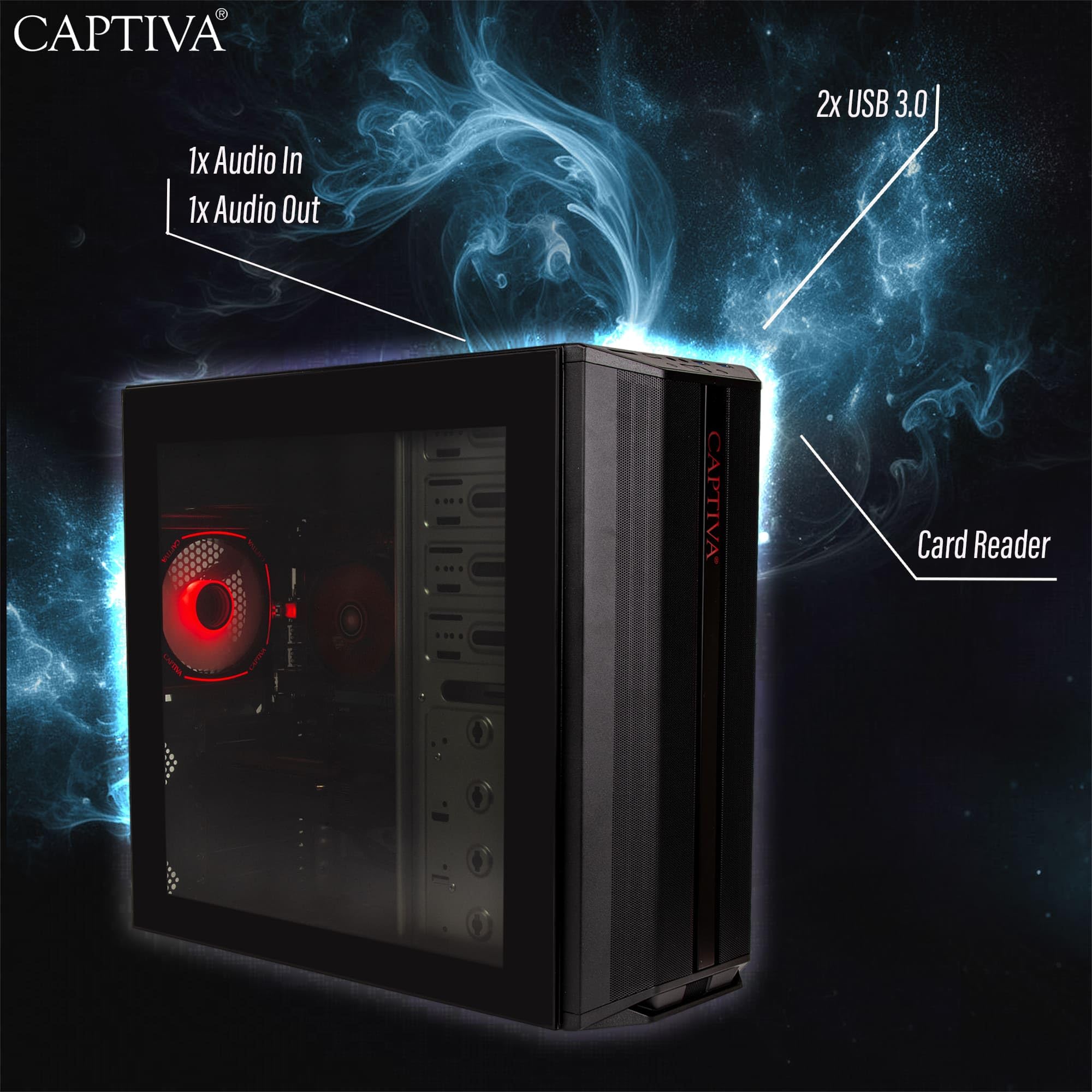 Captiva PC Entry Gaming R92-706 | AMD Ryzen 5 5500 | 16GB DDR4 RAM | NVIDIA GeForce RTX 5060 8GB | 500 GB SSD | Windows 11 Home