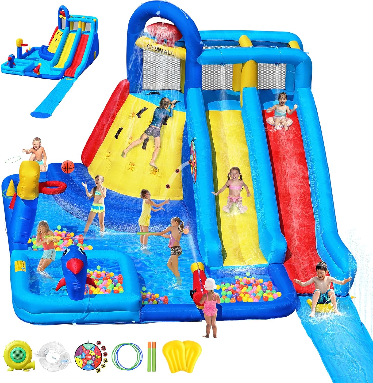 Water Bounce House Double Slide for Kids 3-12, Extra UK Ubuy