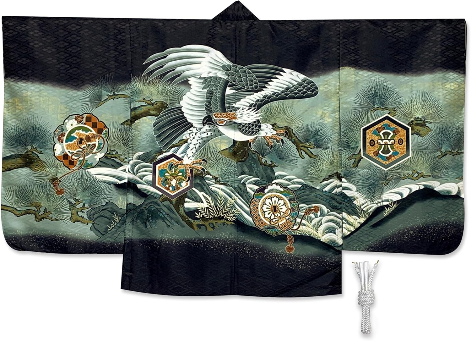 510ab5◎七五三 三歳 男の子 着物&被布&袴&角帯 五つ紋 豌豆緑◎ 510ab5◎七五三 三歳 男の子 着物&被布&袴&角帯 五つ紋 豌豆緑